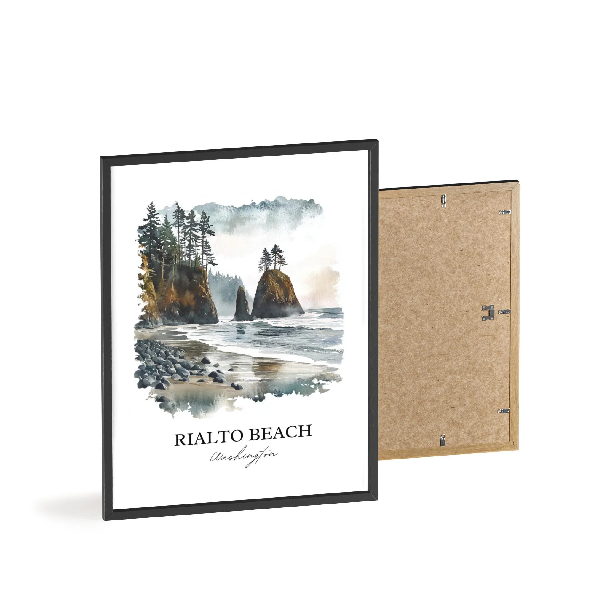 Rialto Beach, USA – Watercolor Art Print - Image 8