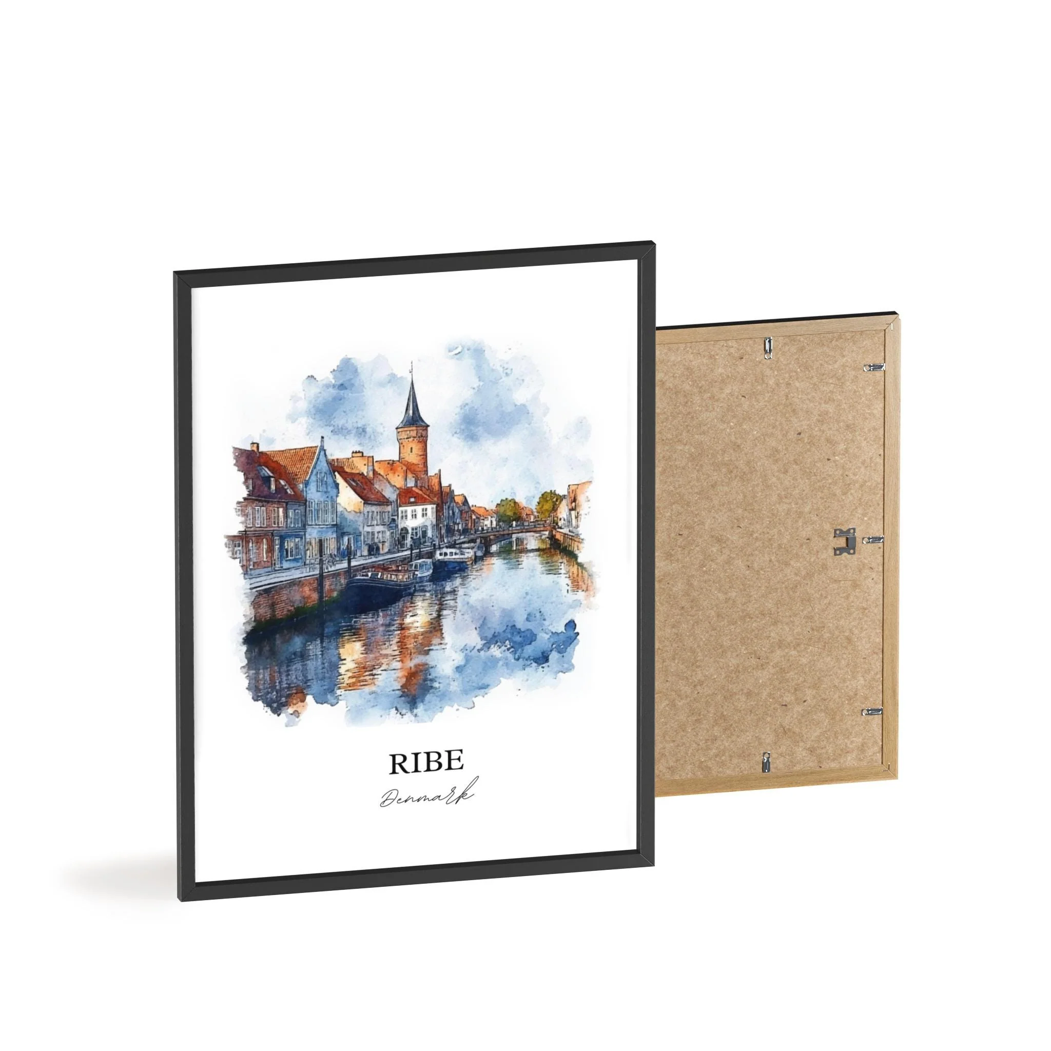 Ribe, Denmark – Watercolor Art Print - Image 8