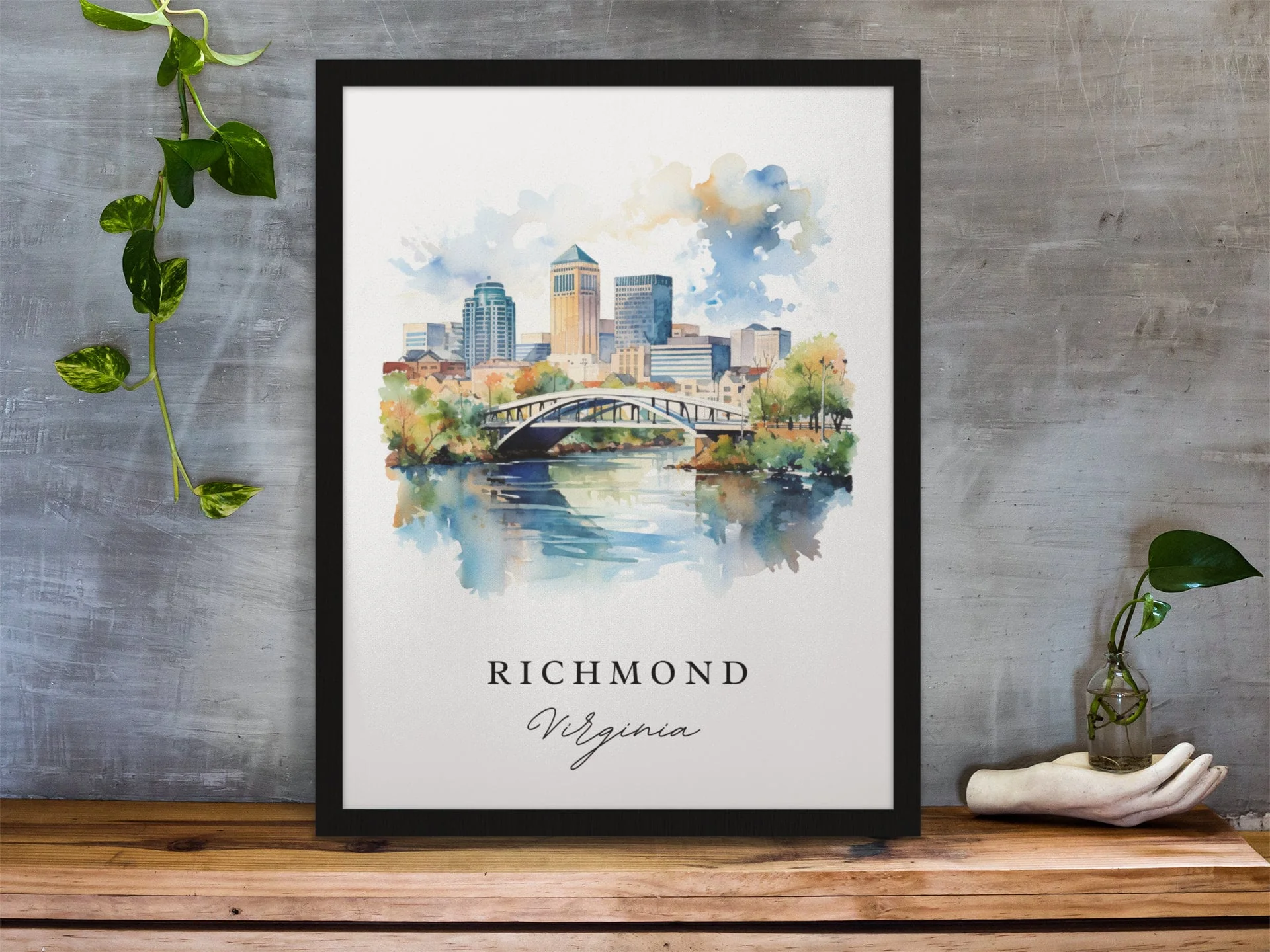 Richmond, Virginia – Watercolor Art Print