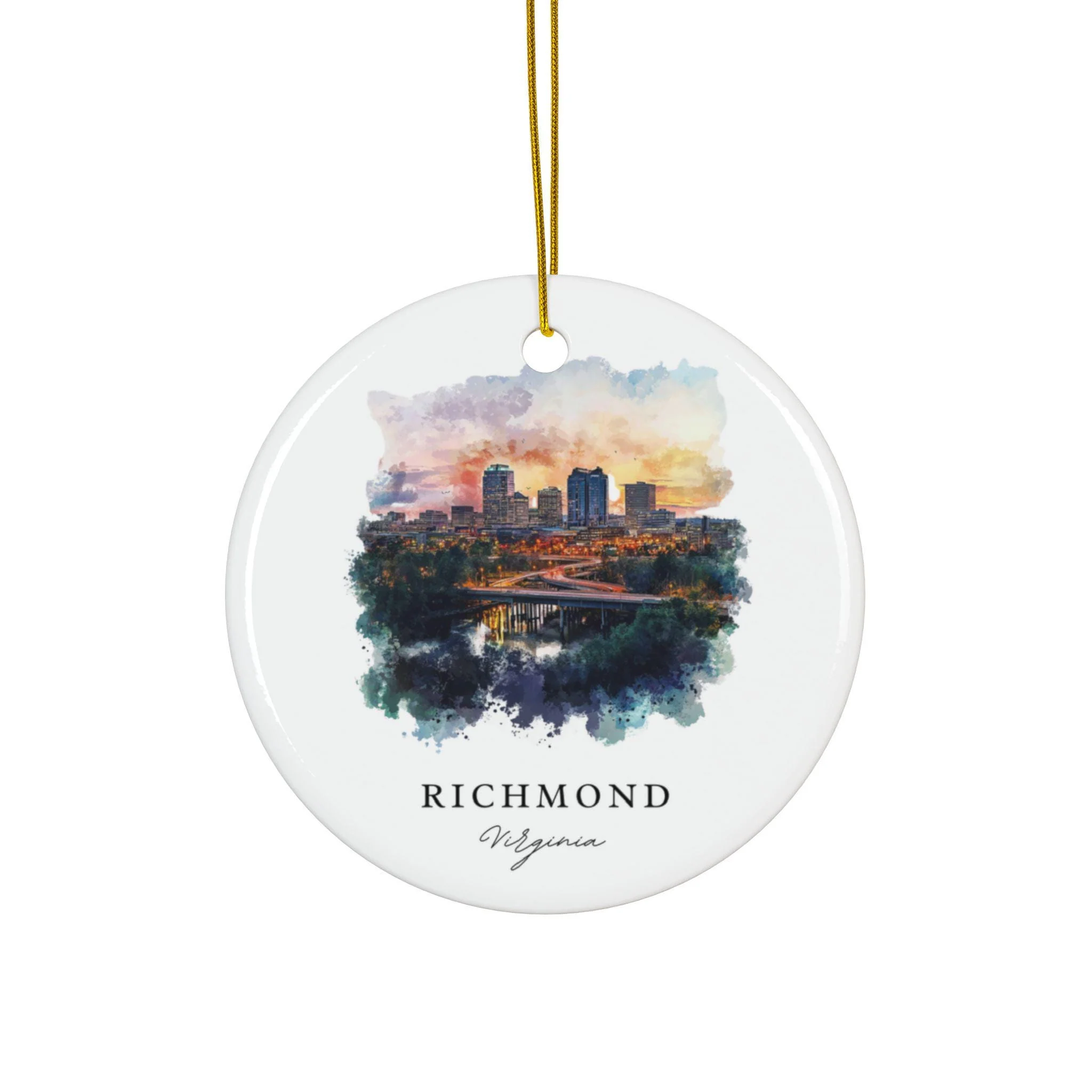 Richmond Virginia Ornament: Unique Virginia Souvenir, Virginia Christmas Decor, Richmond VA Gift - Image 2