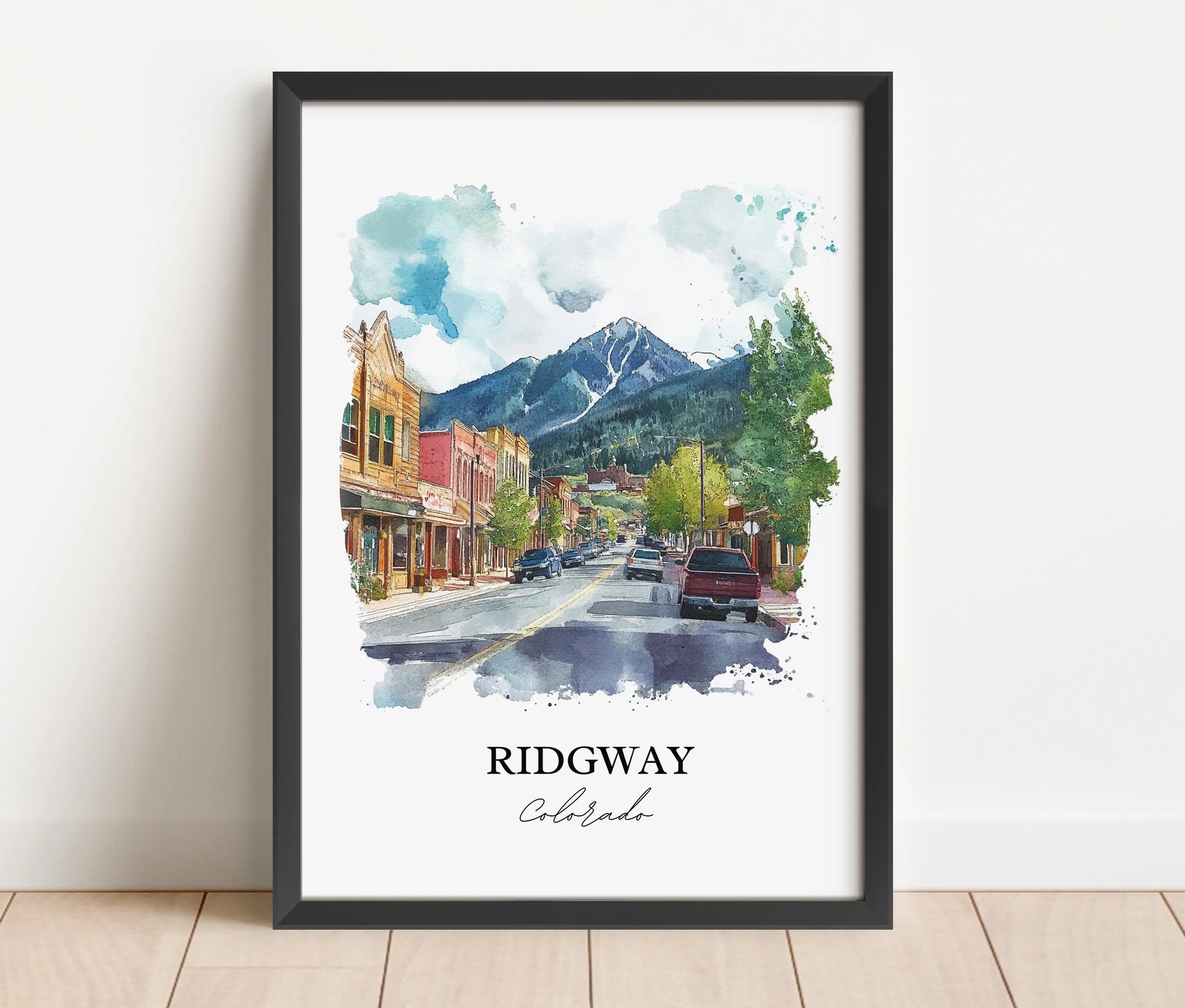 Ridgway, Colorado, USA – Watercolor Art Print - Image 5