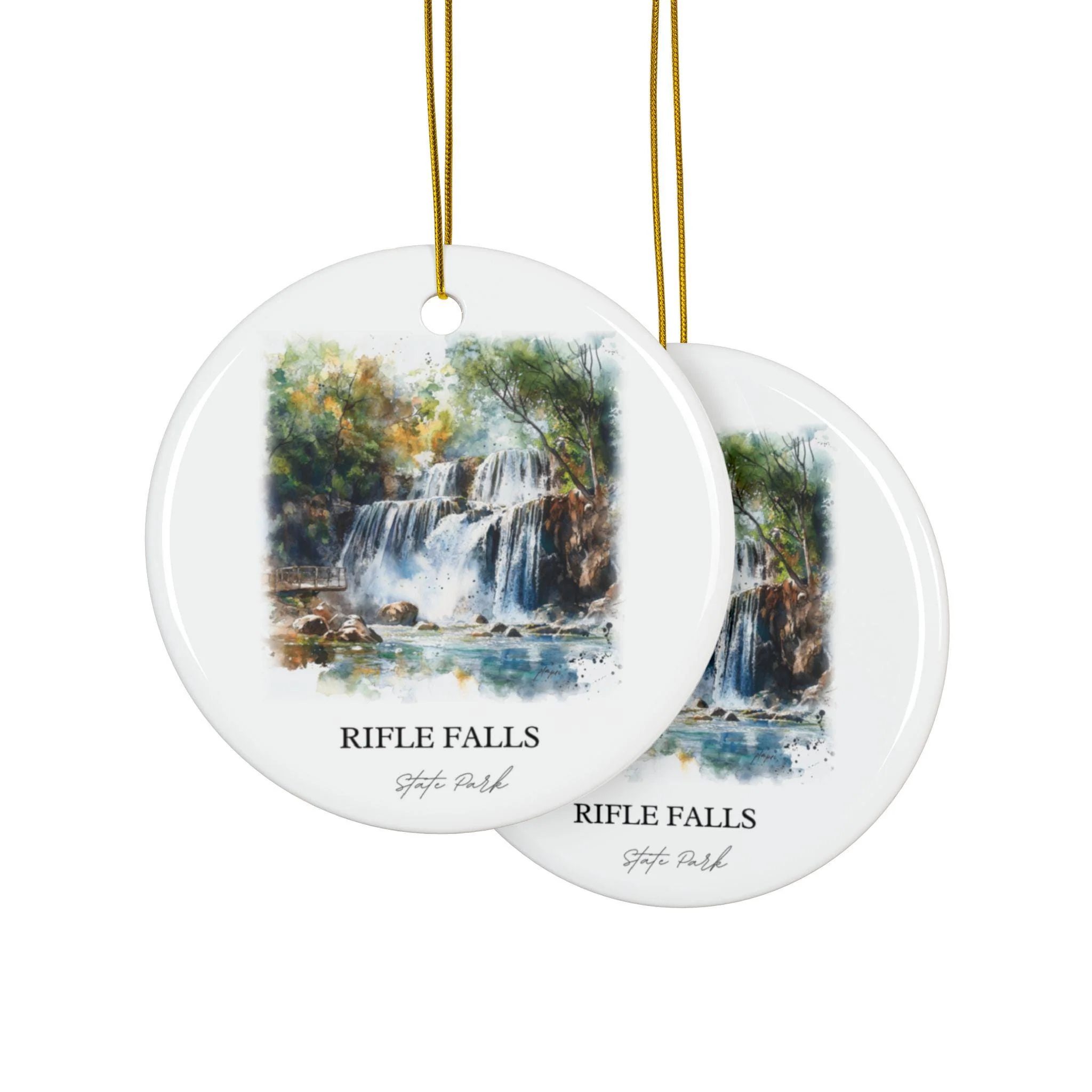 Rifle Falls Ornament: Unique Rifle Falls Souvenir, Rifle Falls State Park Xmas Decor, and Authentic Rifle Falls Gift - Image 2