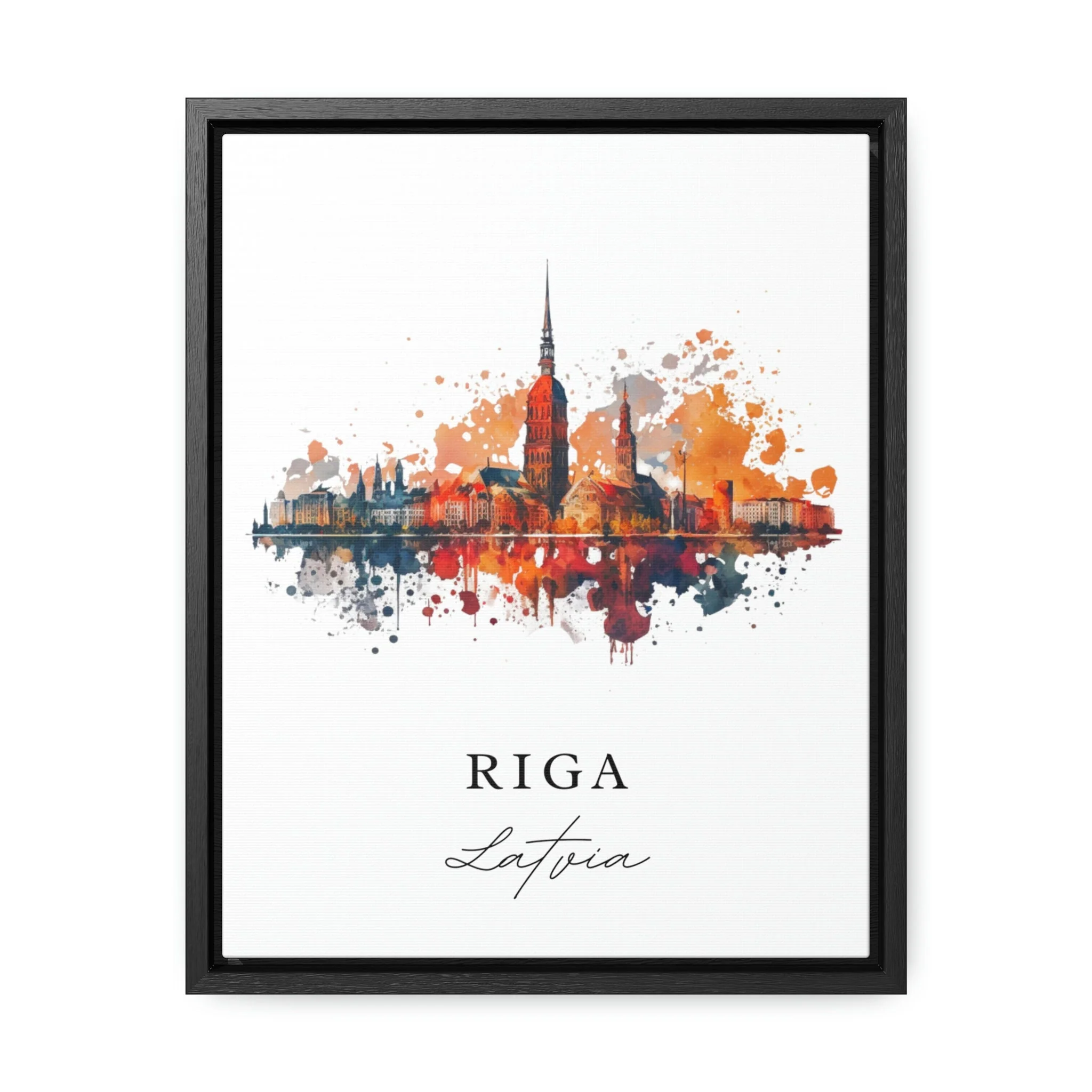 Riga, Latvia – Watercolor Art Print - Image 2