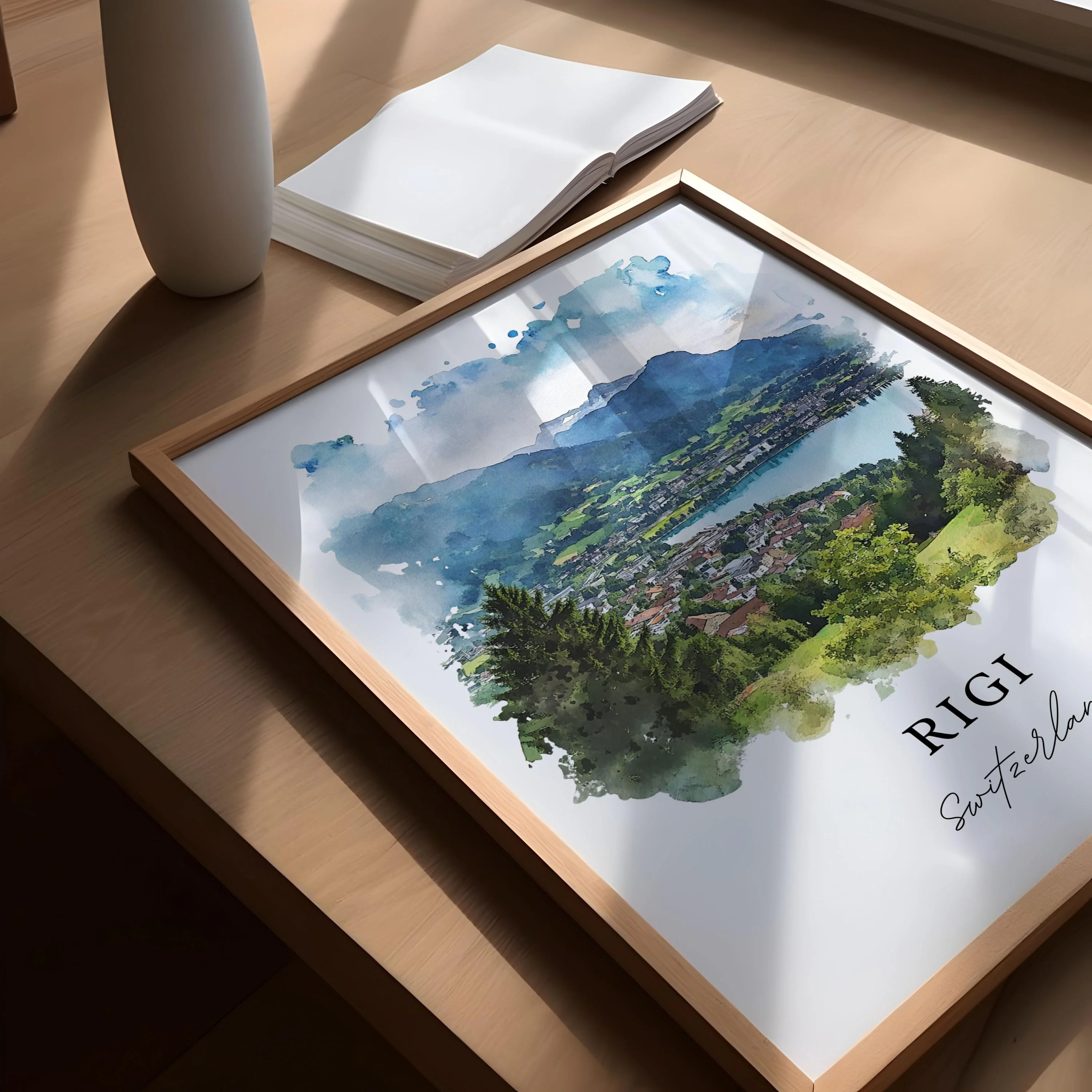 Rigi, Switzerland – Watercolor Art Print - Image 3