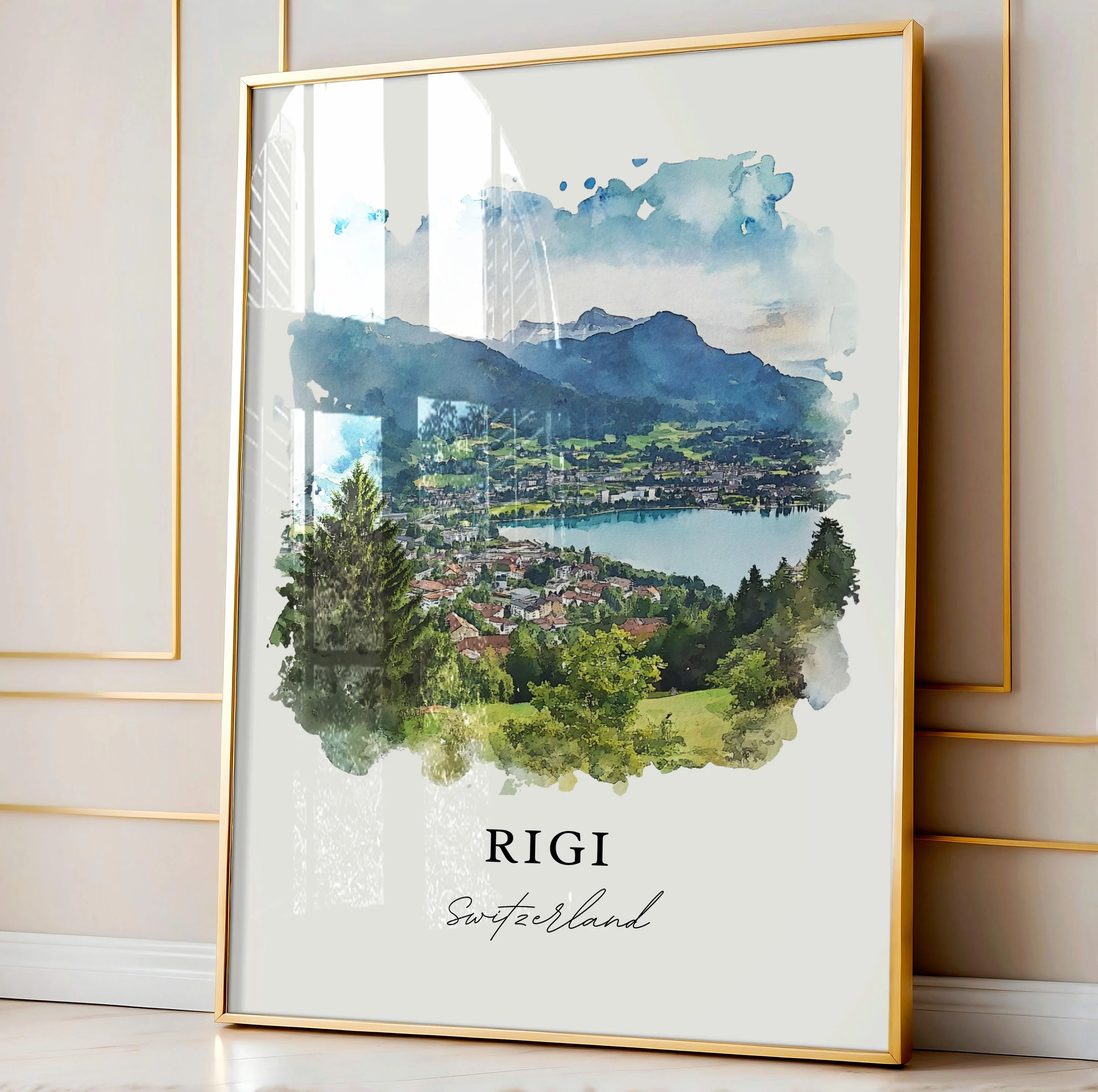 Rigi, Switzerland – Watercolor Art Print - Image 5