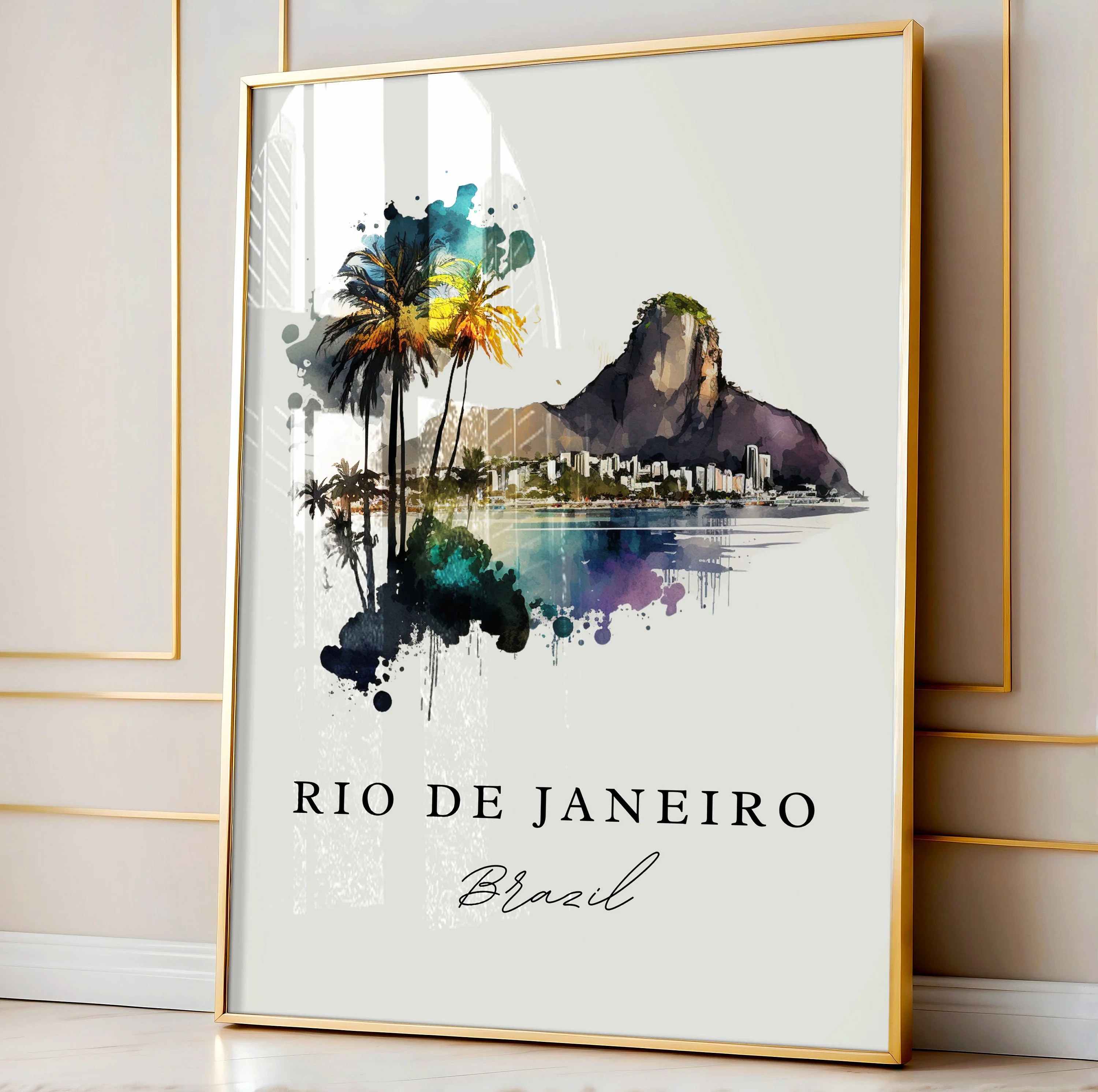 Rio de Janeiro, Brazil – Watercolor Art Print - Image 4