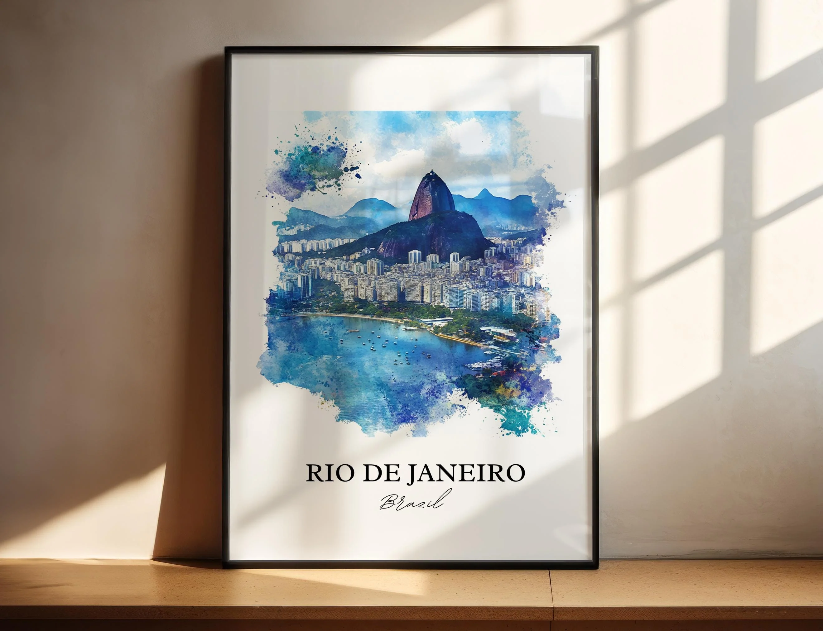 Rio de Janeiro, Brazil – Watercolor Art Print