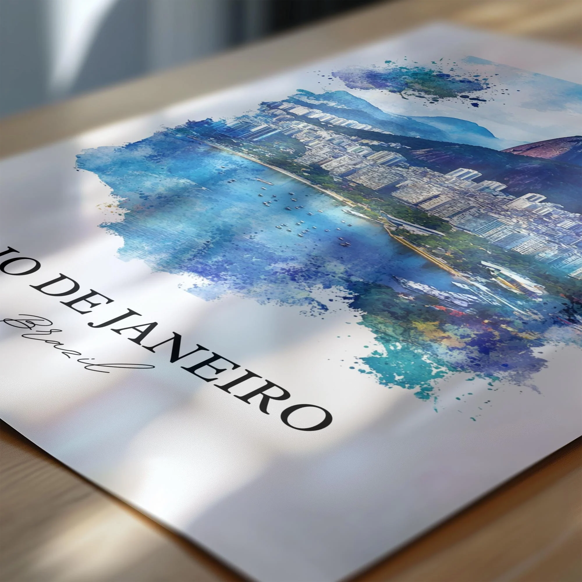 Rio de Janeiro, Brazil – Watercolor Art Print - Image 2