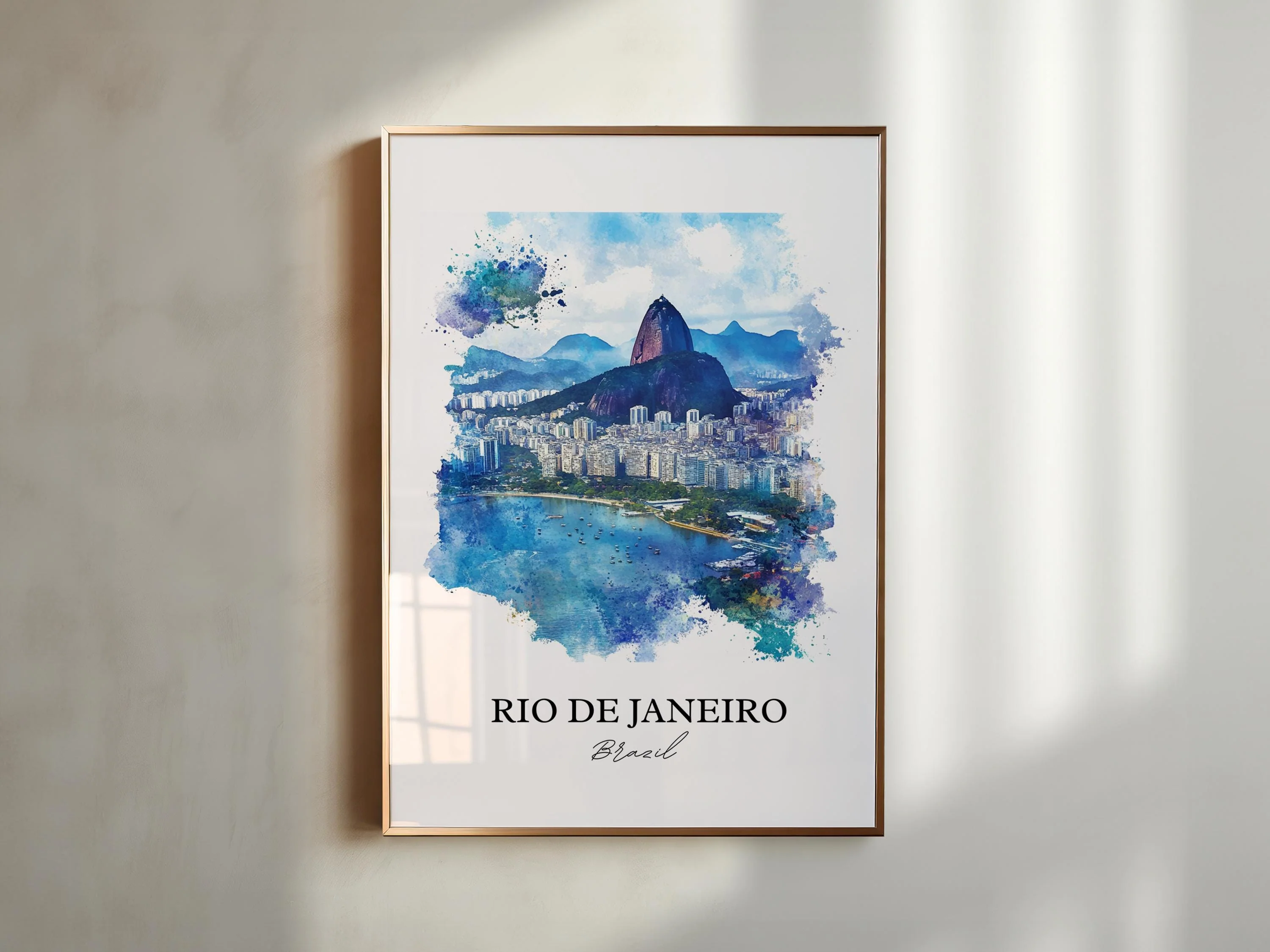 Rio de Janeiro, Brazil – Watercolor Art Print - Image 3