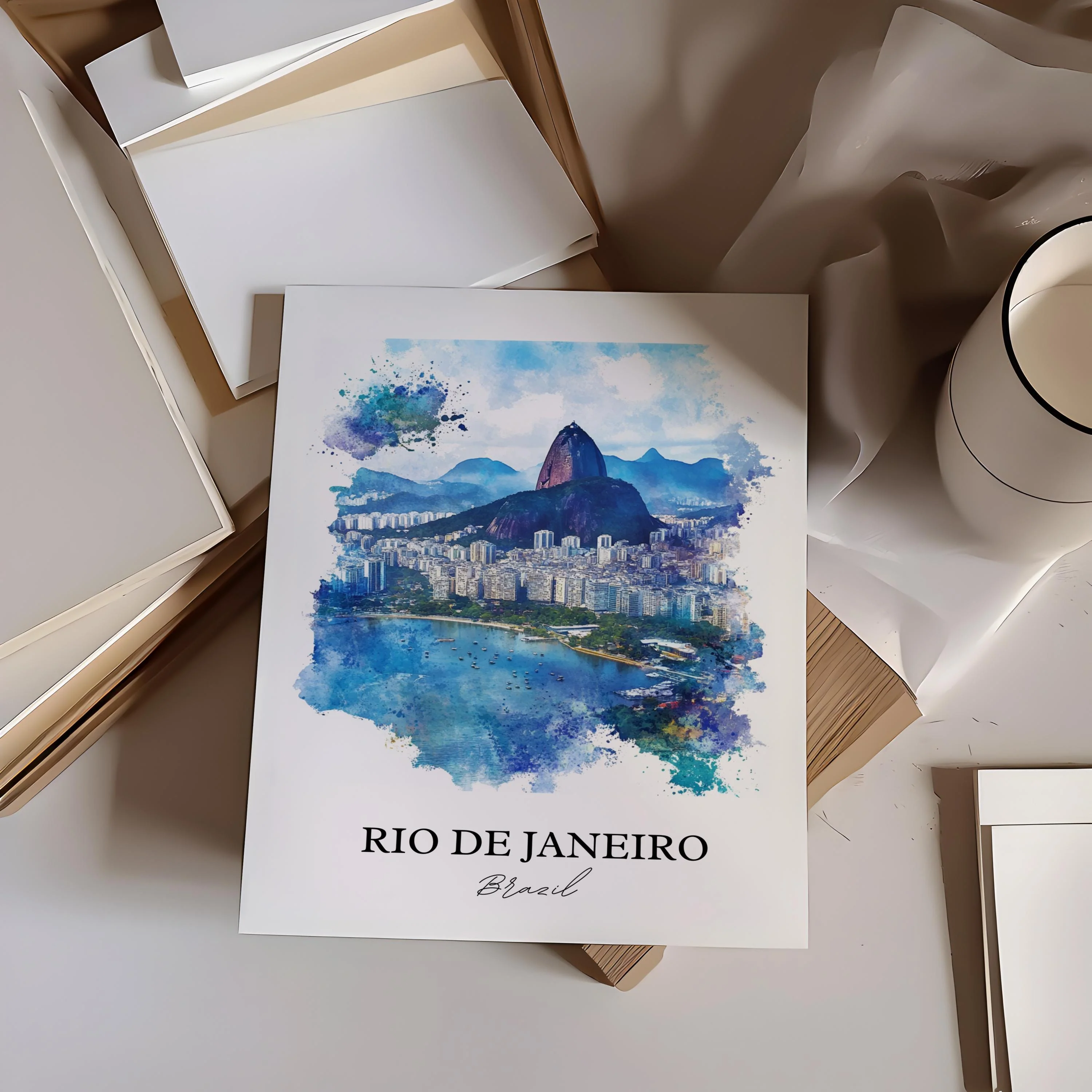 Rio de Janeiro, Brazil – Watercolor Art Print - Image 5