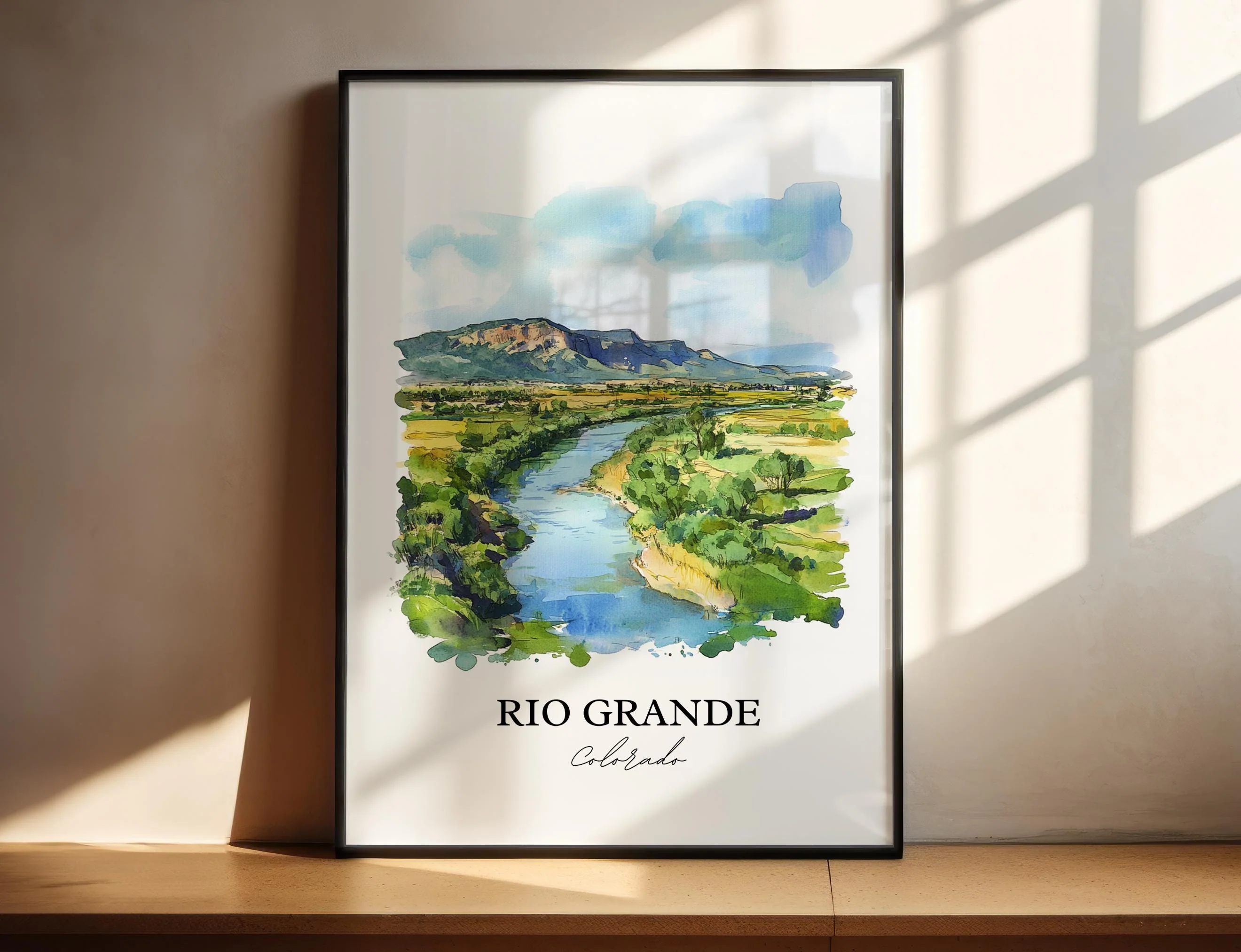 Rio Grande, Colorado, USA – Watercolor Art Print
