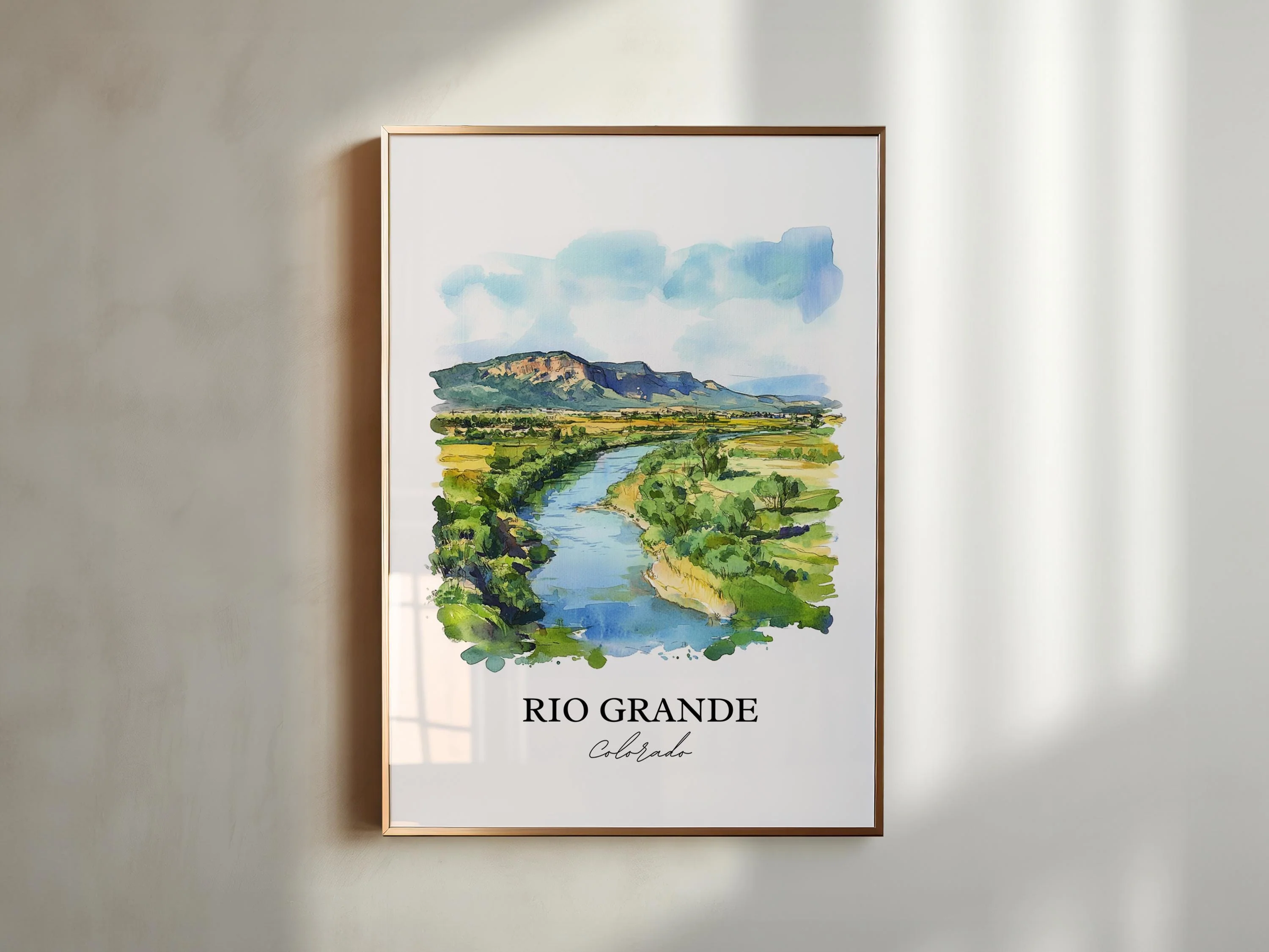 Rio Grande, Colorado, USA – Watercolor Art Print - Image 3