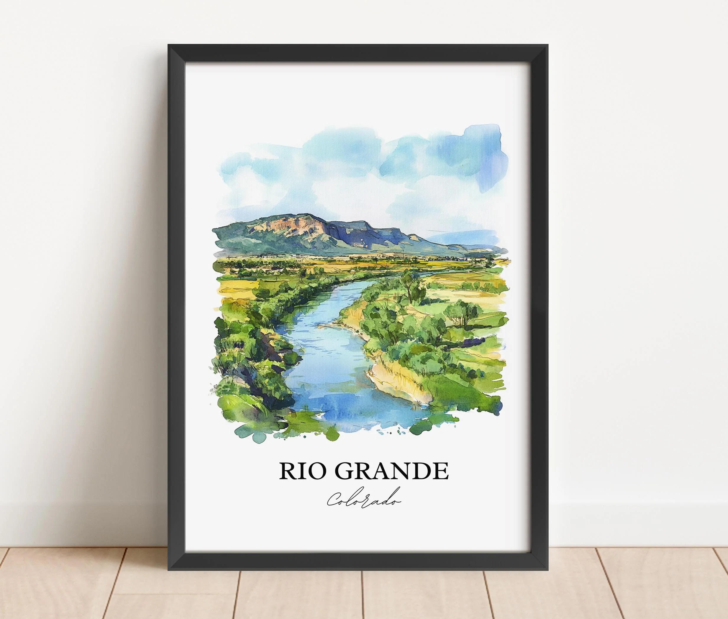 Rio Grande, Colorado, USA – Watercolor Art Print - Image 6