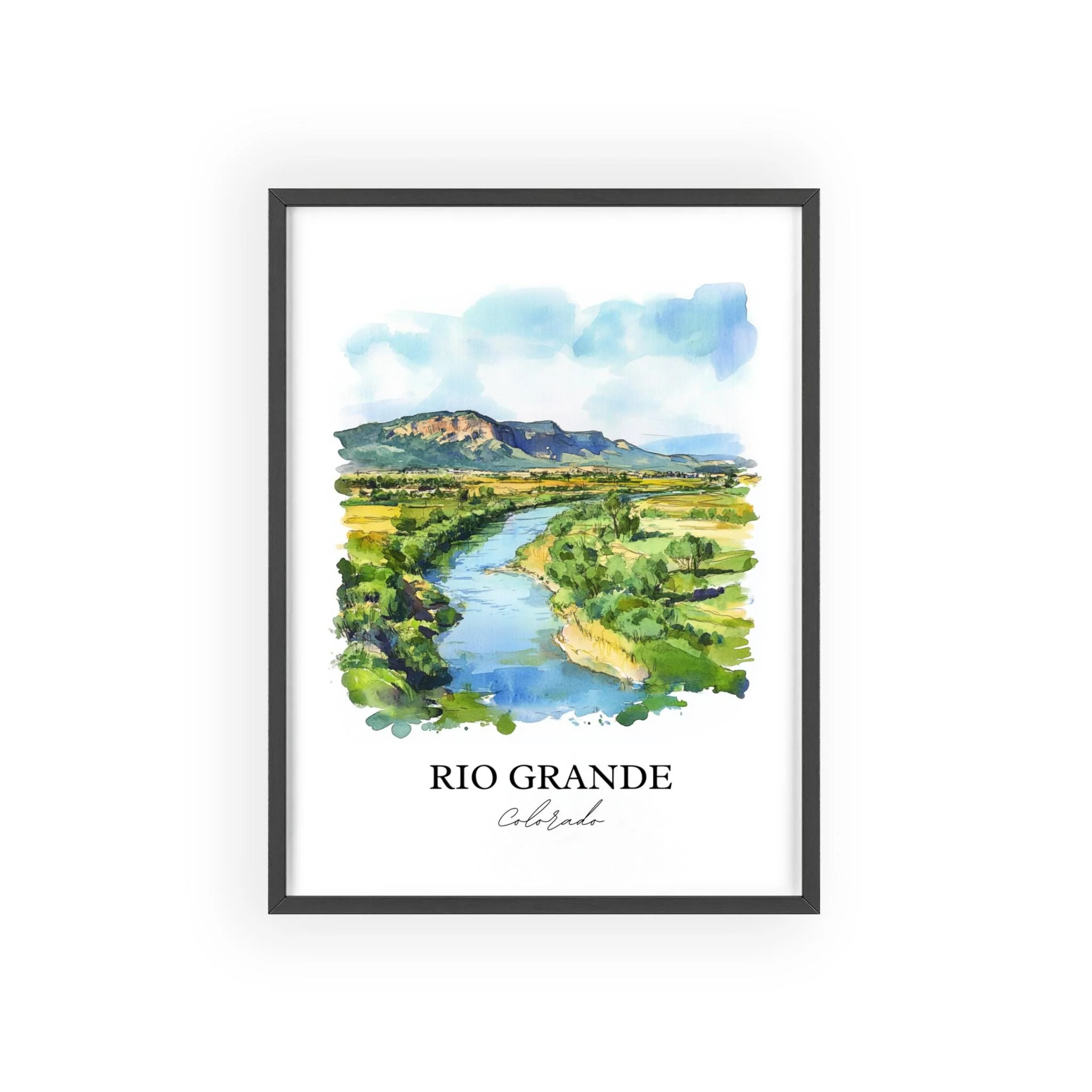 Rio Grande, Colorado, USA – Watercolor Art Print - Image 7