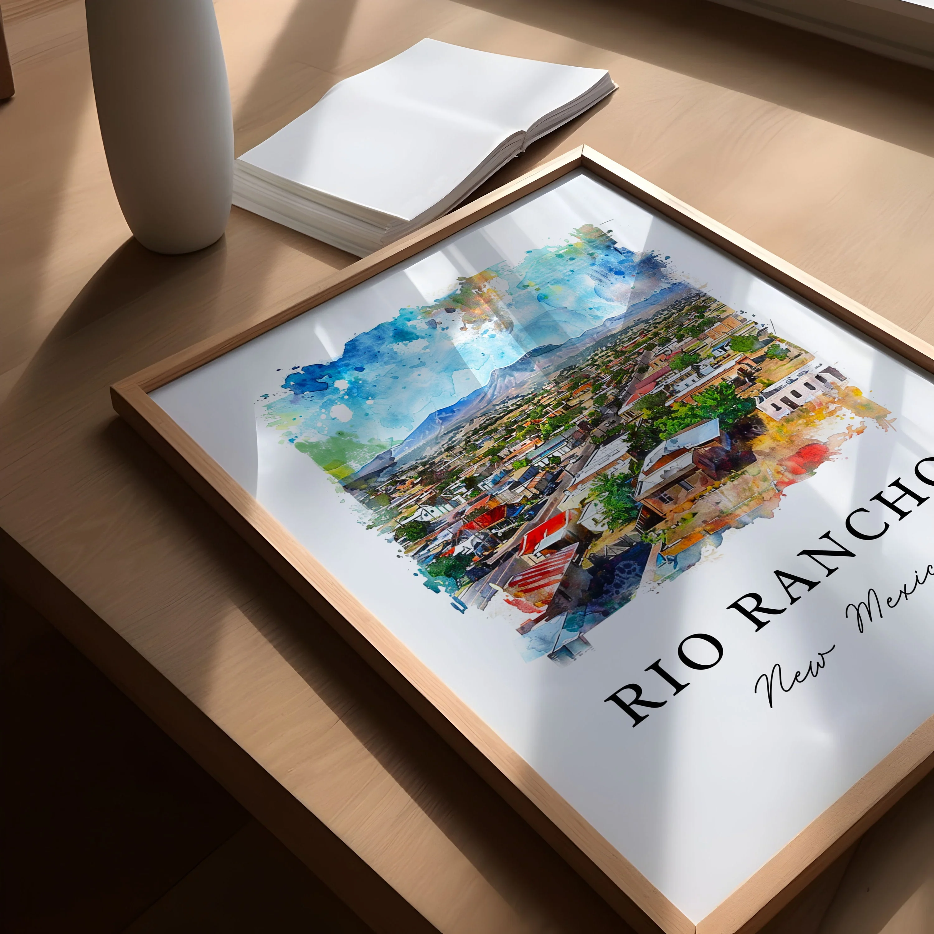 Rio Rancho, USA – Watercolor Art Print - Image 5