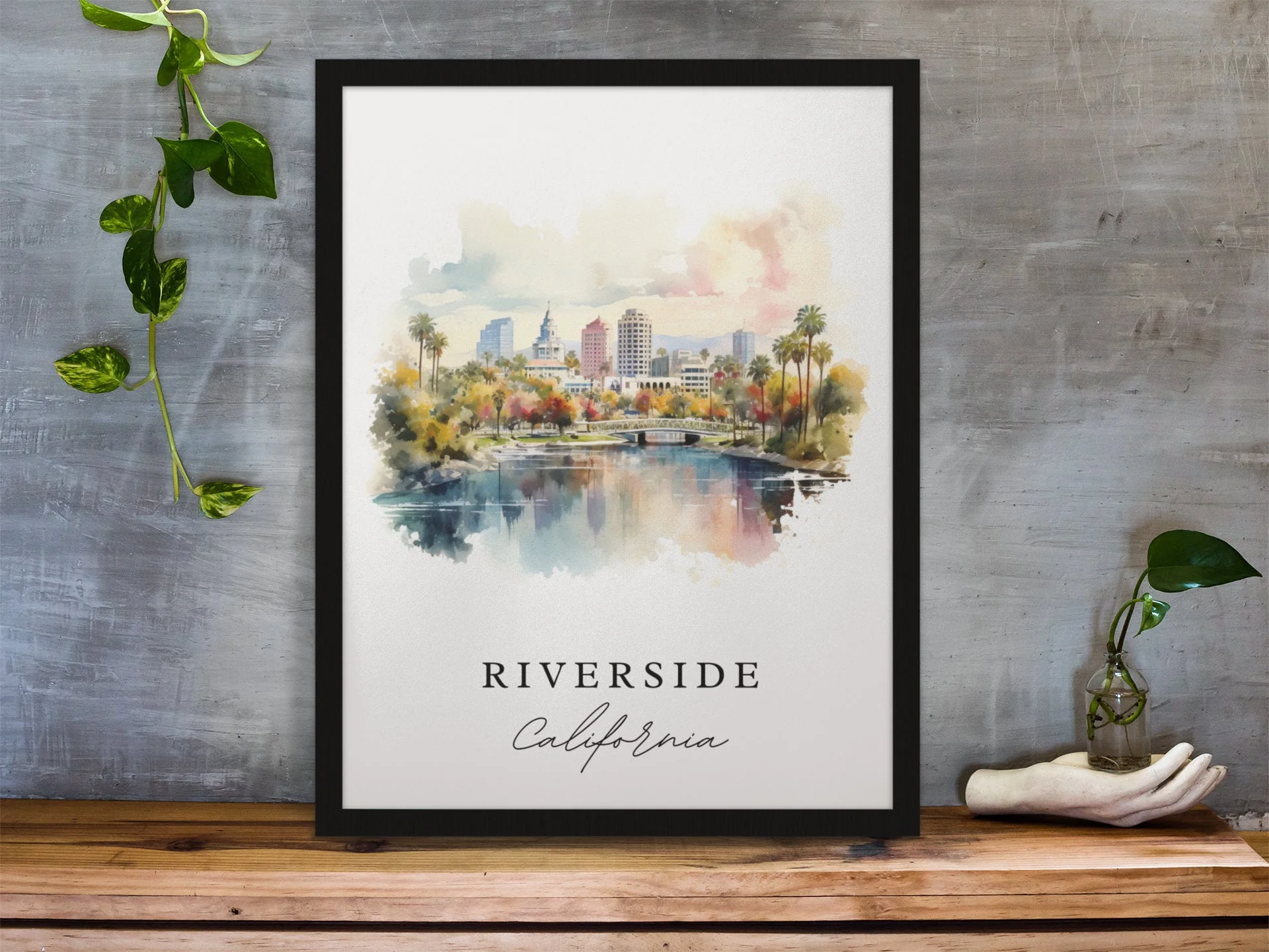 Riverside, California – Watercolor Art Print