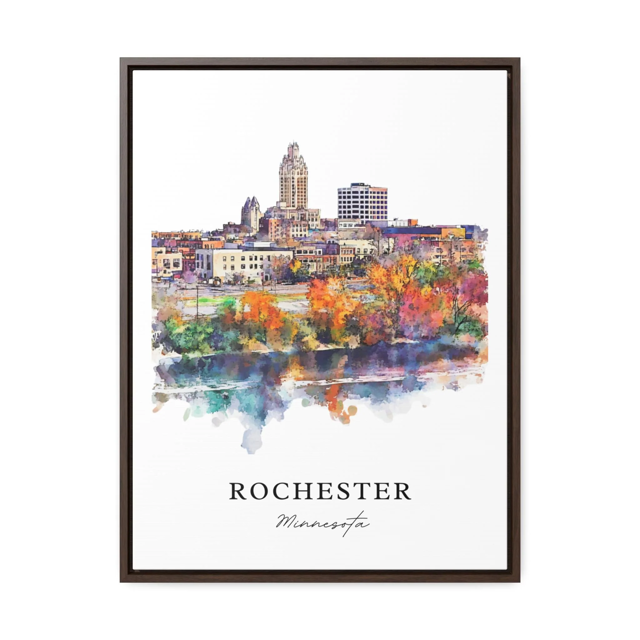 Rochester, MN, Minnesota – Watercolor Art Print