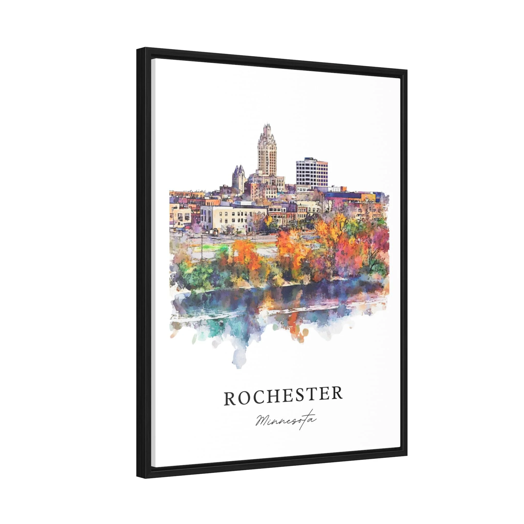Rochester, MN, Minnesota – Watercolor Art Print - Image 2