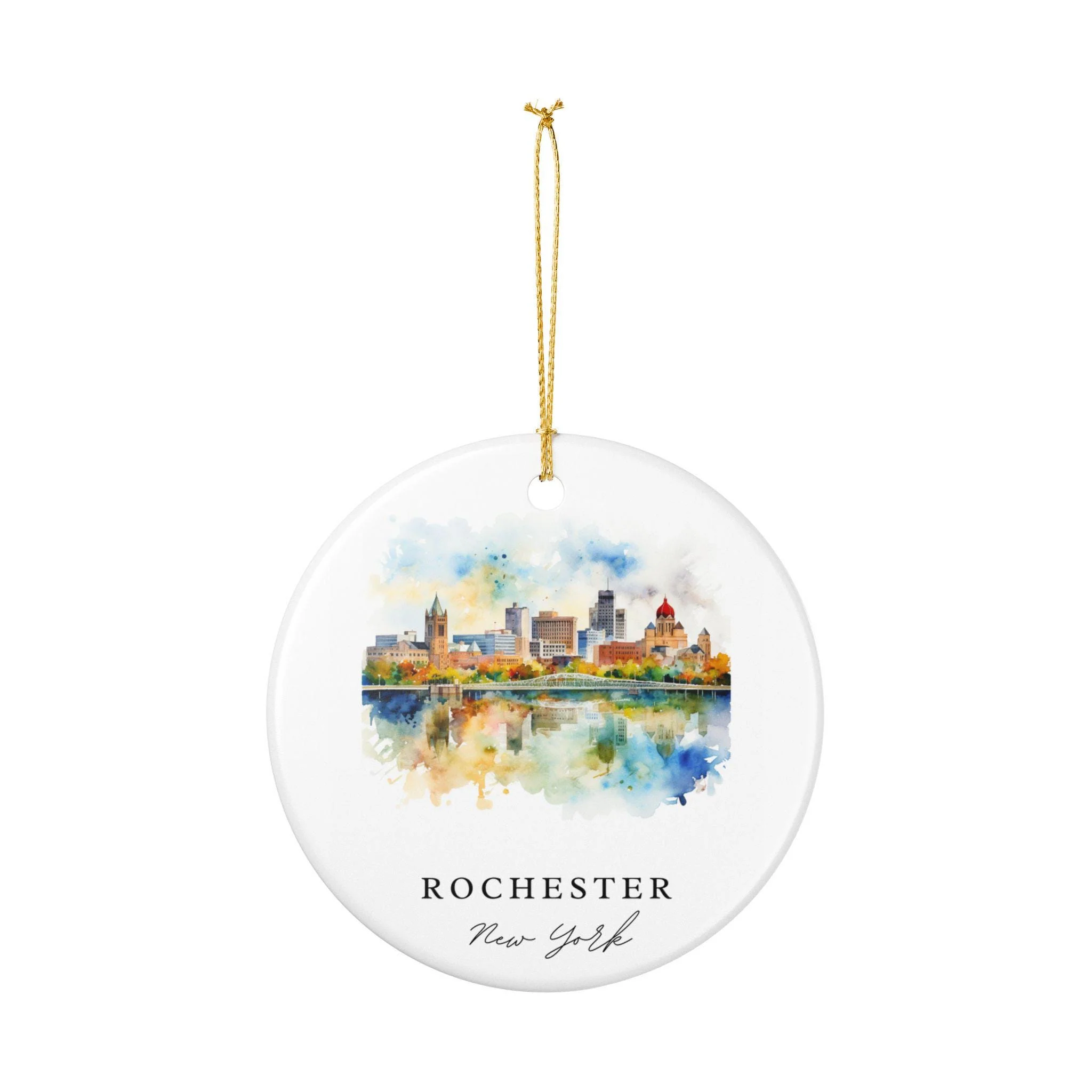 Rochester NY Ornament: Unique Rochester Souvenir, Rochester NY Xmas Decor, and Authentic Rochester NY Gift - Image 2