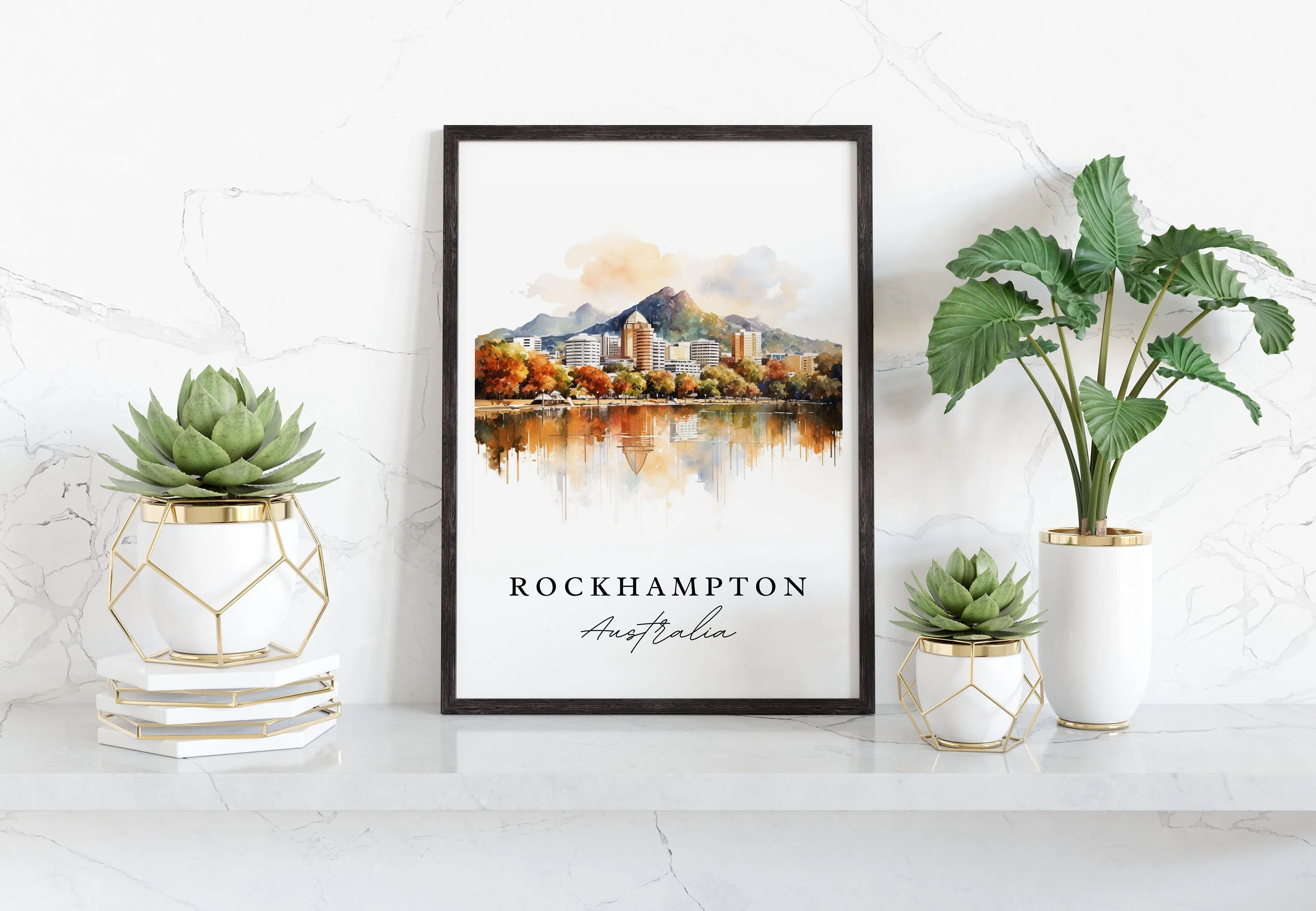 Rockhampton, Australia – Watercolor Art Print - Image 5