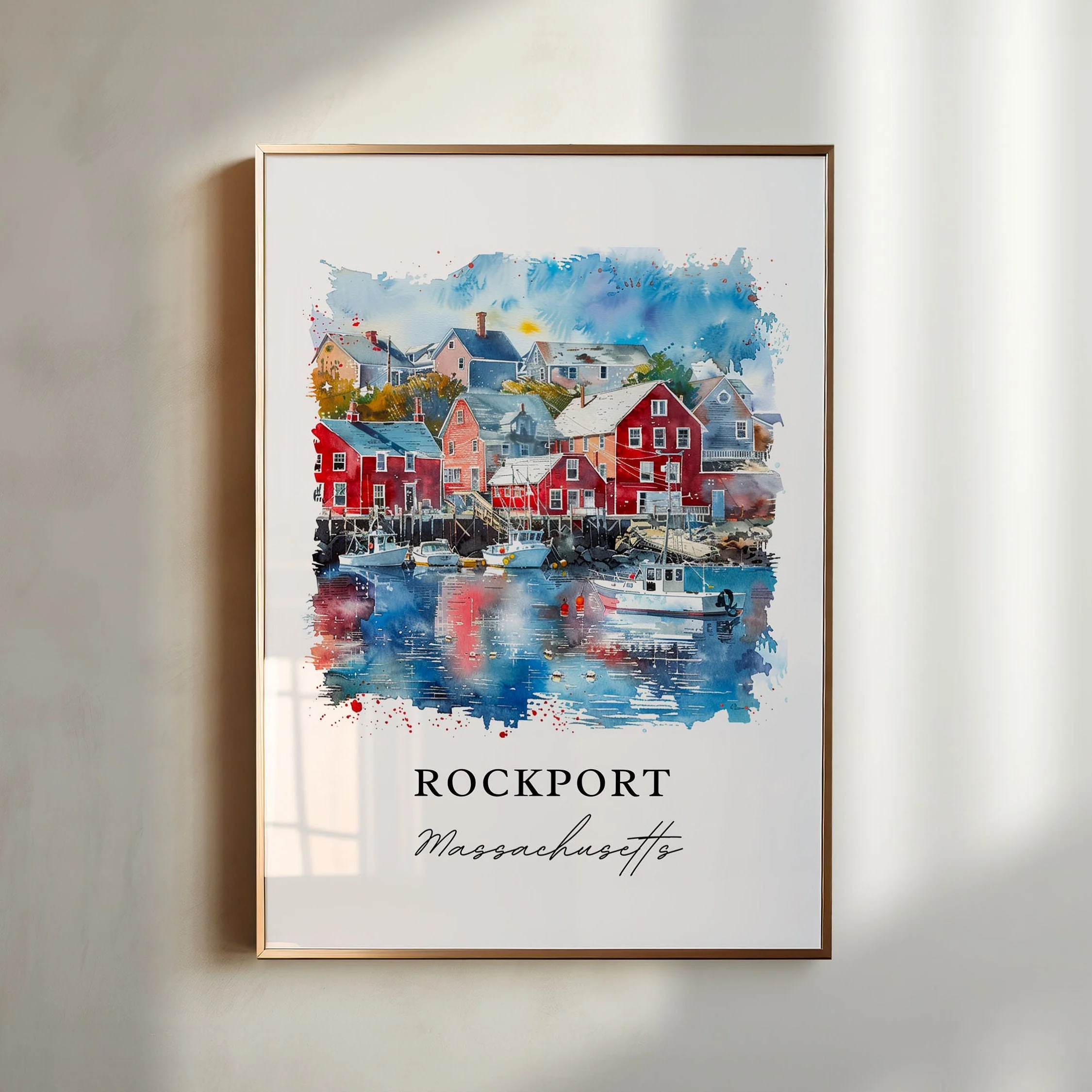 Rockport, USA – Watercolor Art Print