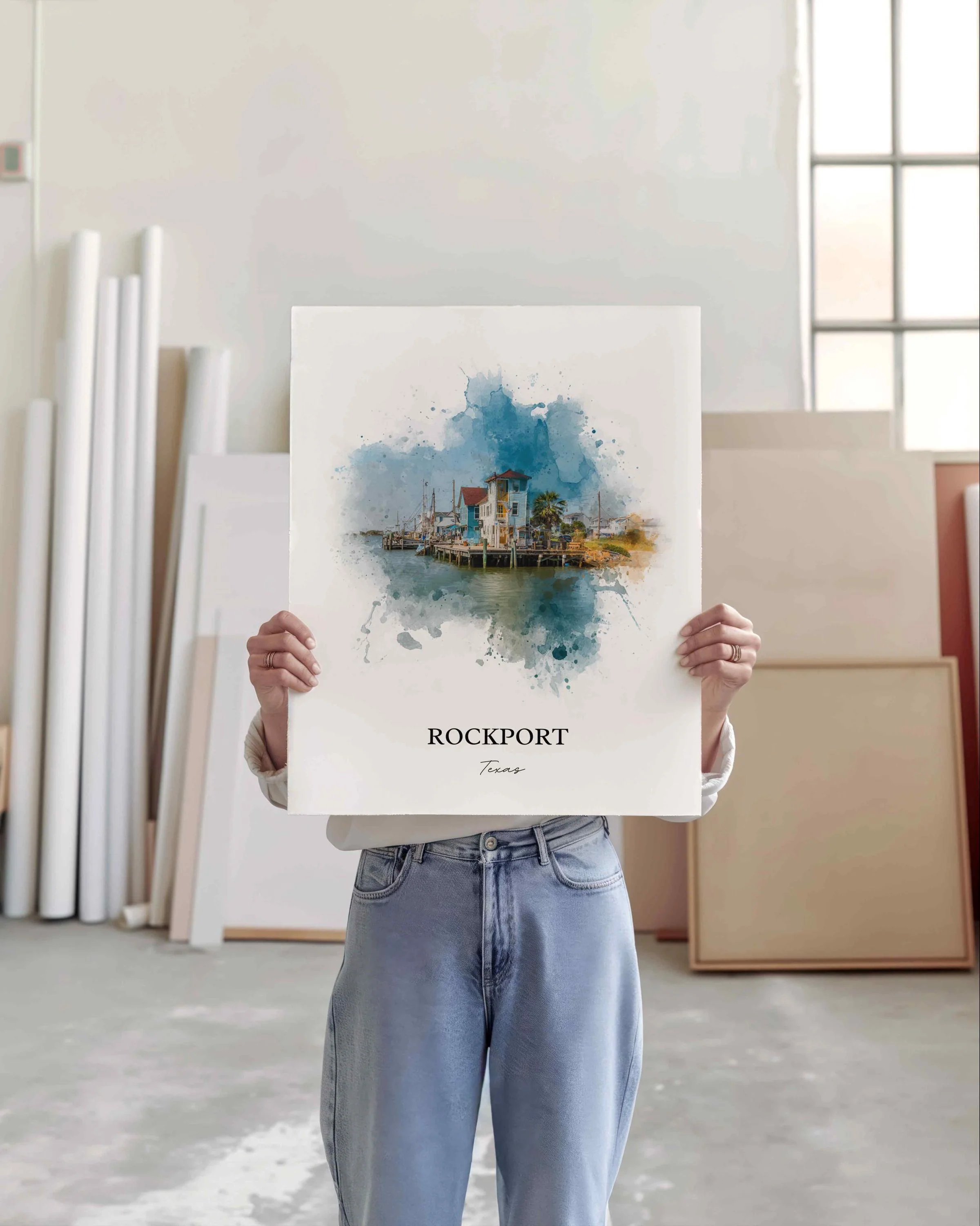 Rockport, Texas – Watercolor Art Print - Image 3