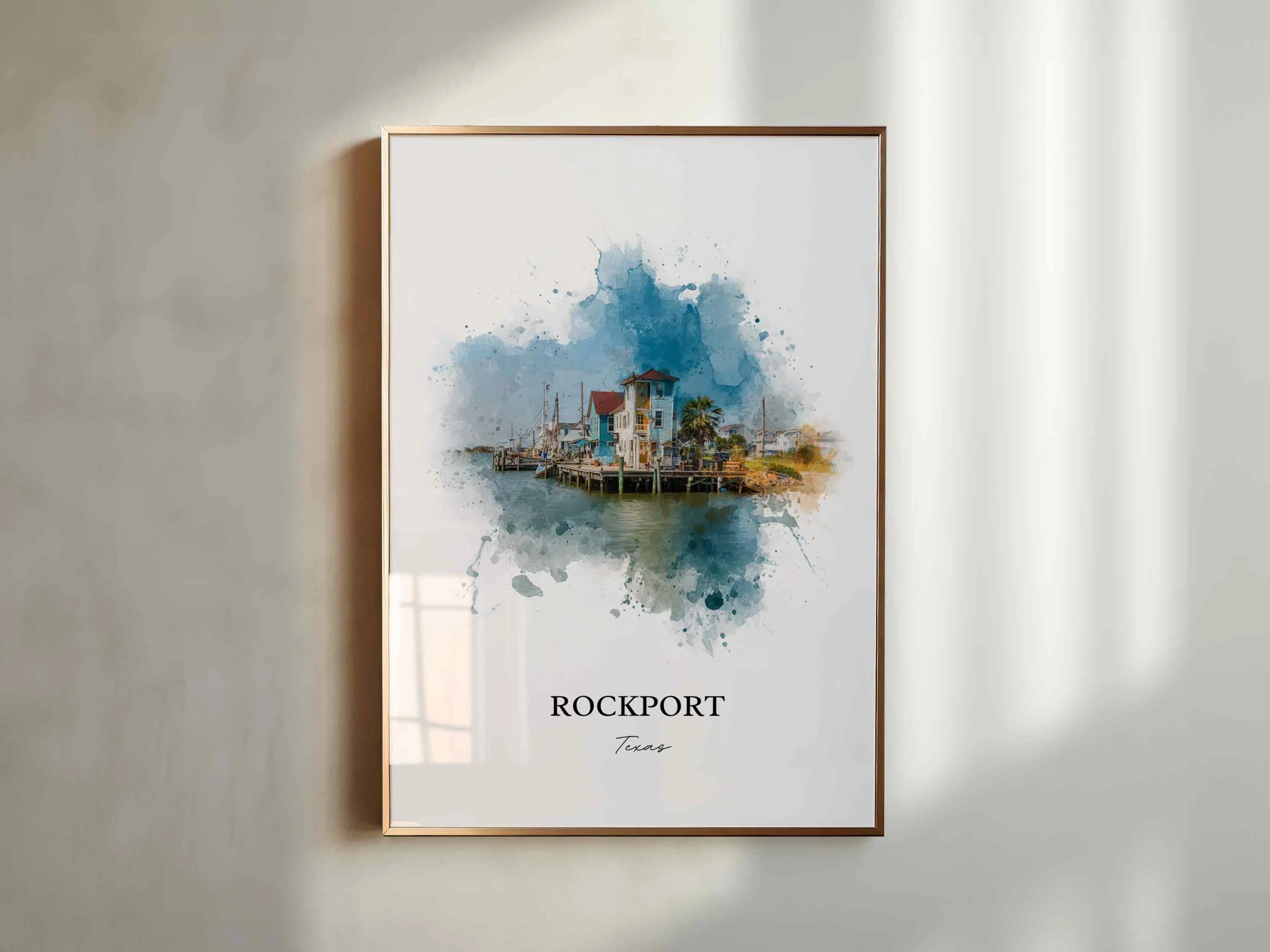 Rockport, Texas – Watercolor Art Print - Image 4