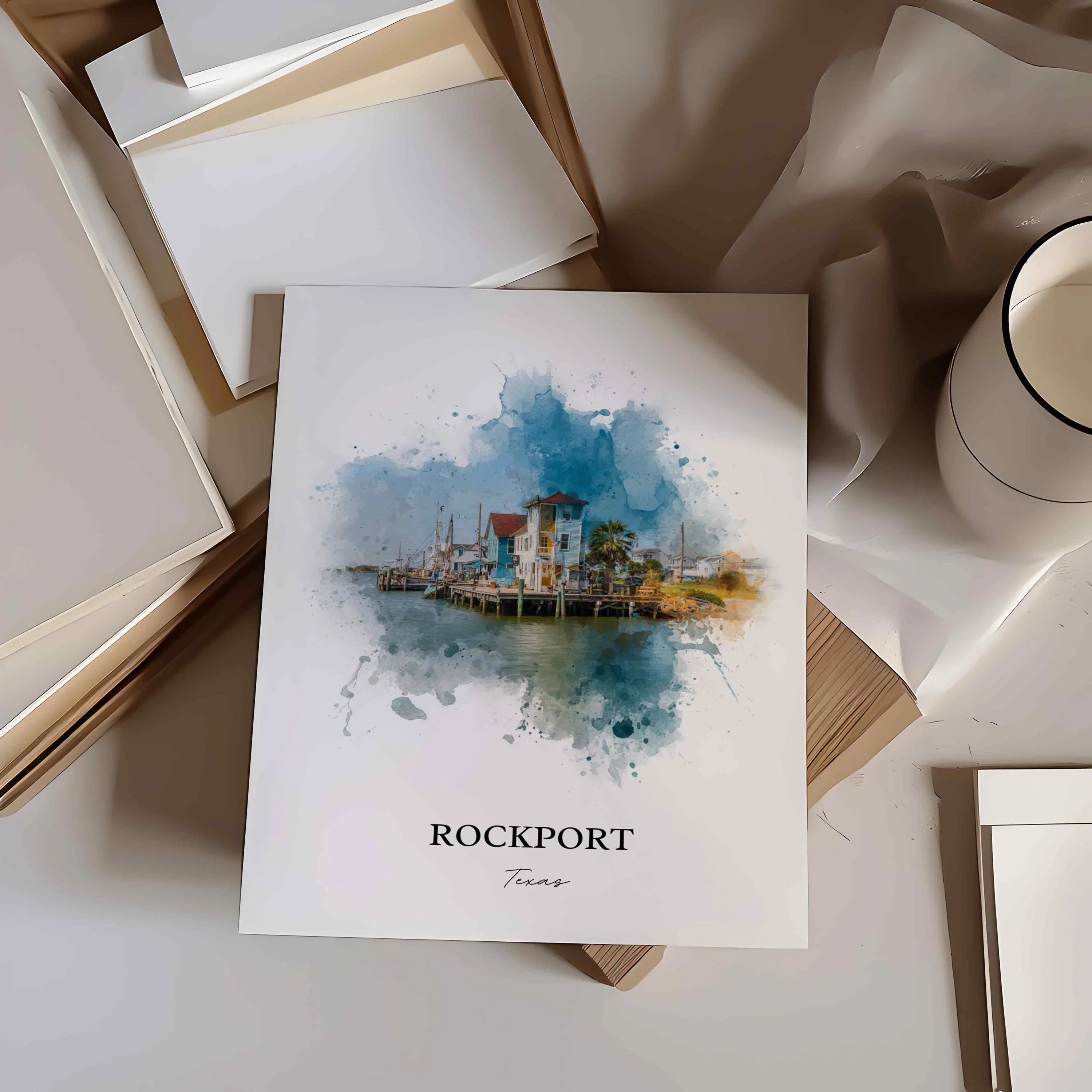 Rockport, Texas – Watercolor Art Print - Image 5