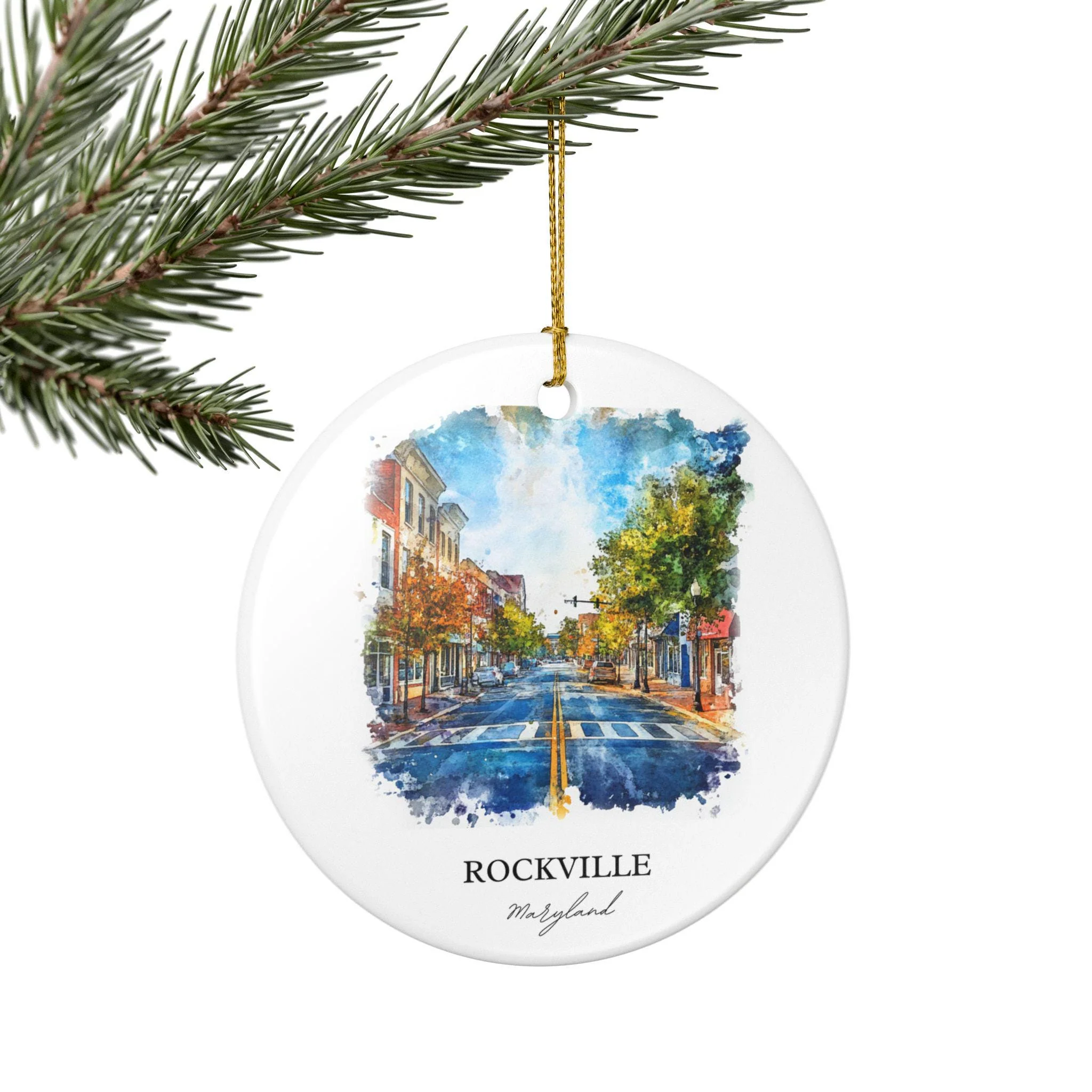 Rockville Maryland Ornament: Unique Rockville MD Souvenir, Rockville Xmas Decor, and Authentic Maryland Gift - Image 5