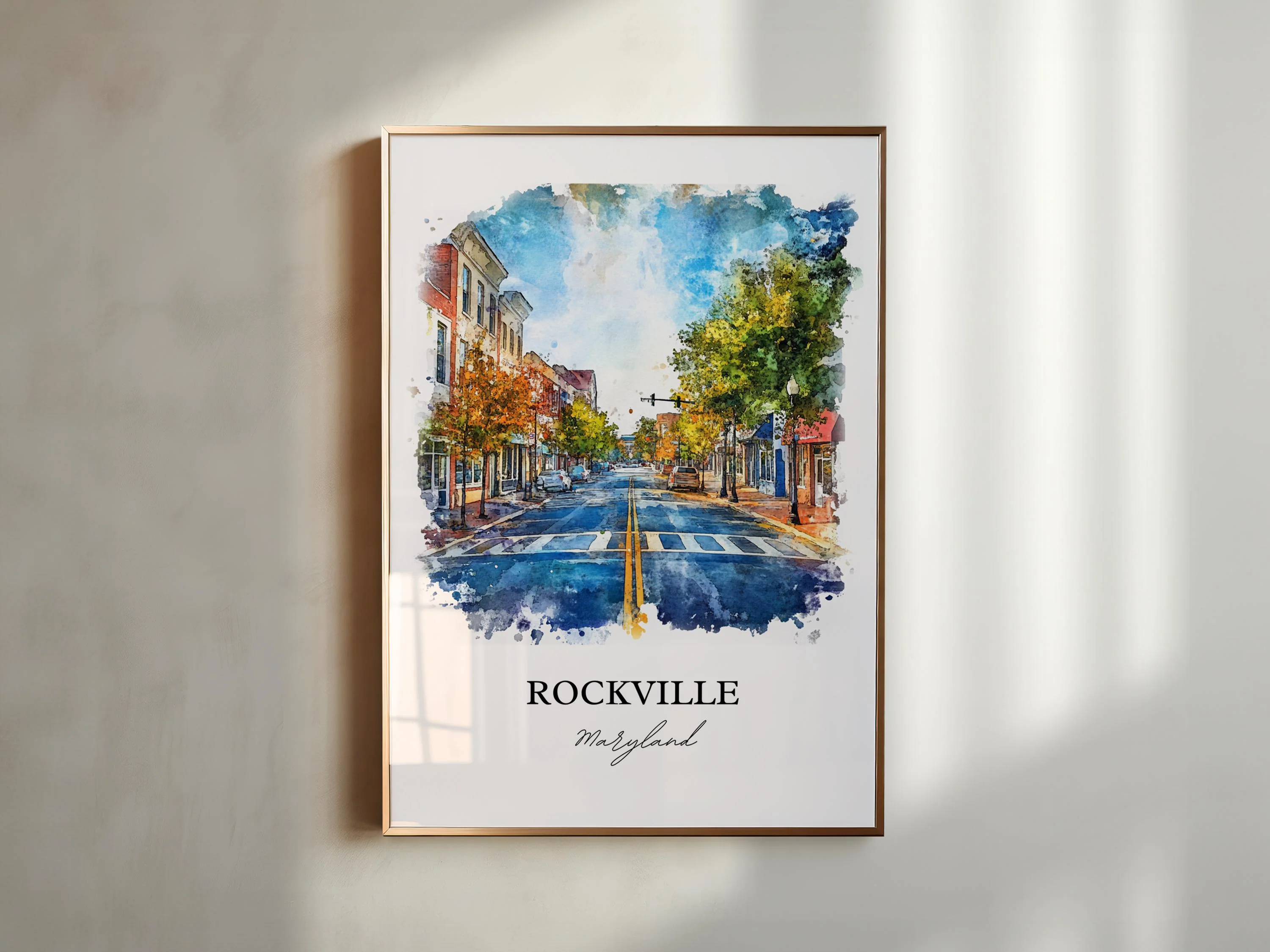 Rockville, Texas – Watercolor Art Print - Image 2