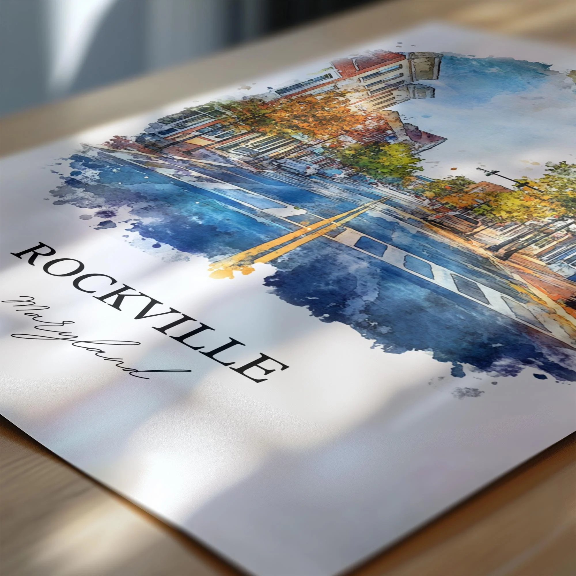 Rockville, Texas – Watercolor Art Print - Image 6