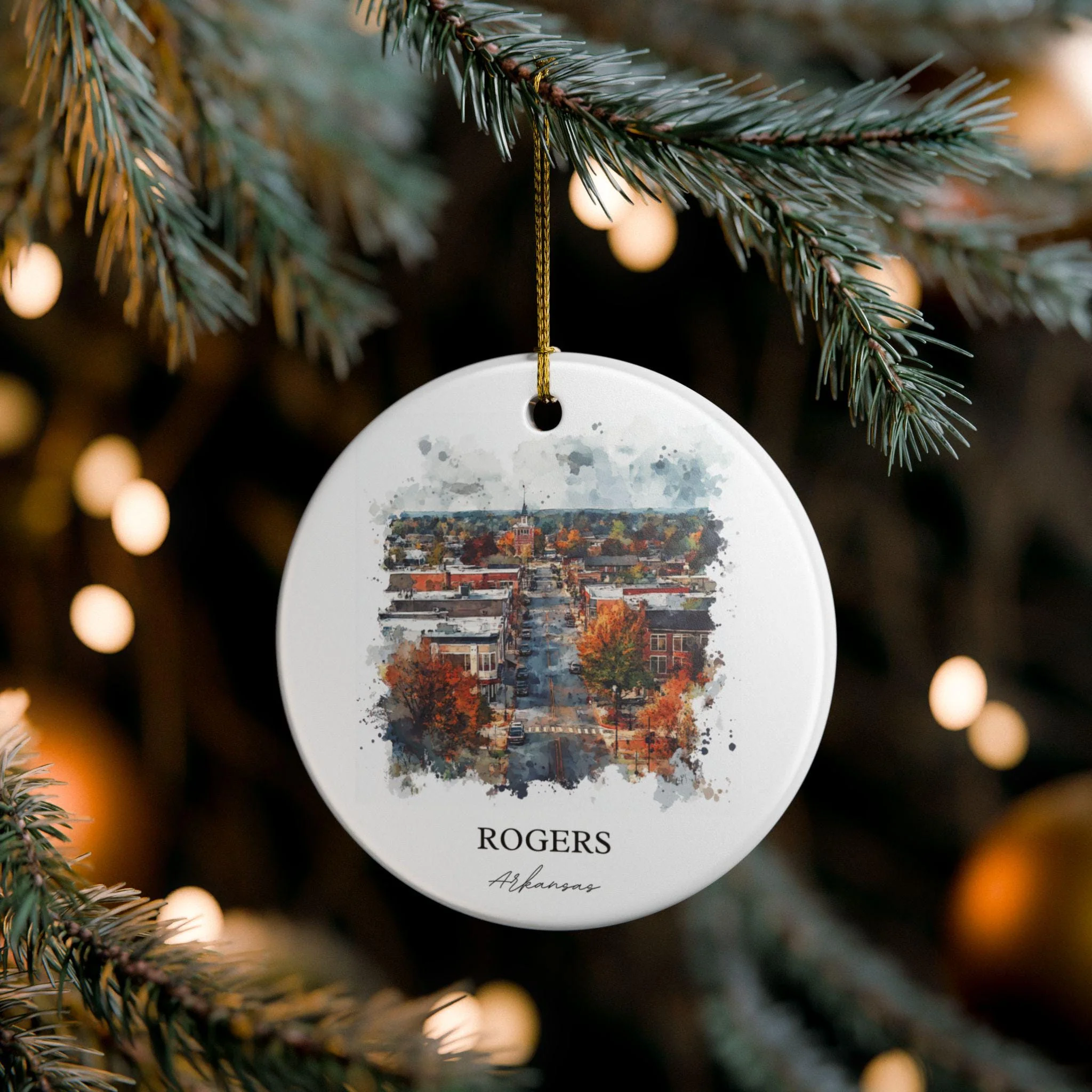 Rogers Arkansas Ornament: Unique Rogers AR Souvenir, Arkansas Xmas Decor, and Authentic Arkansas Gift - Image 4