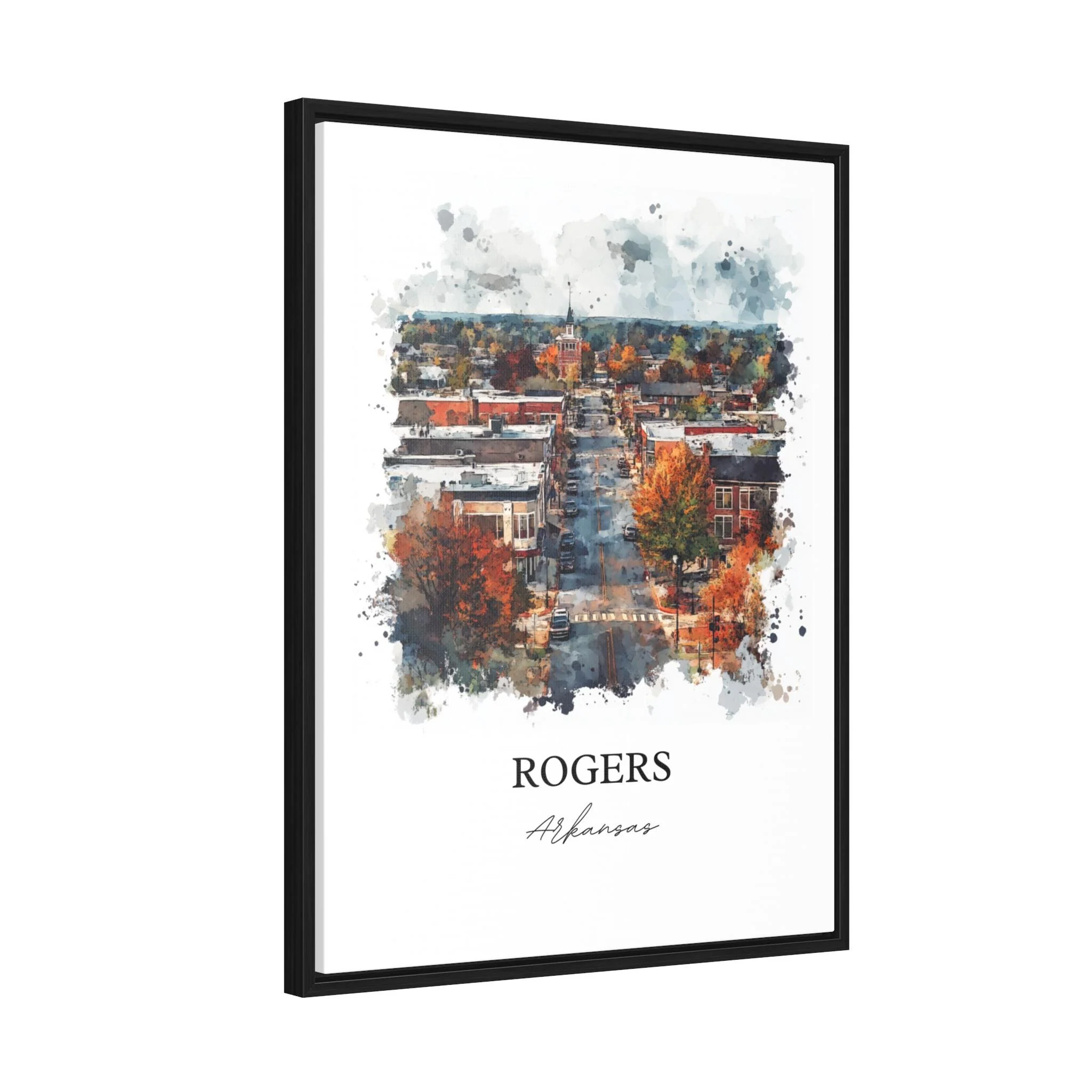 Rogers, Arkansas, USA – Watercolor Art Print - Image 7