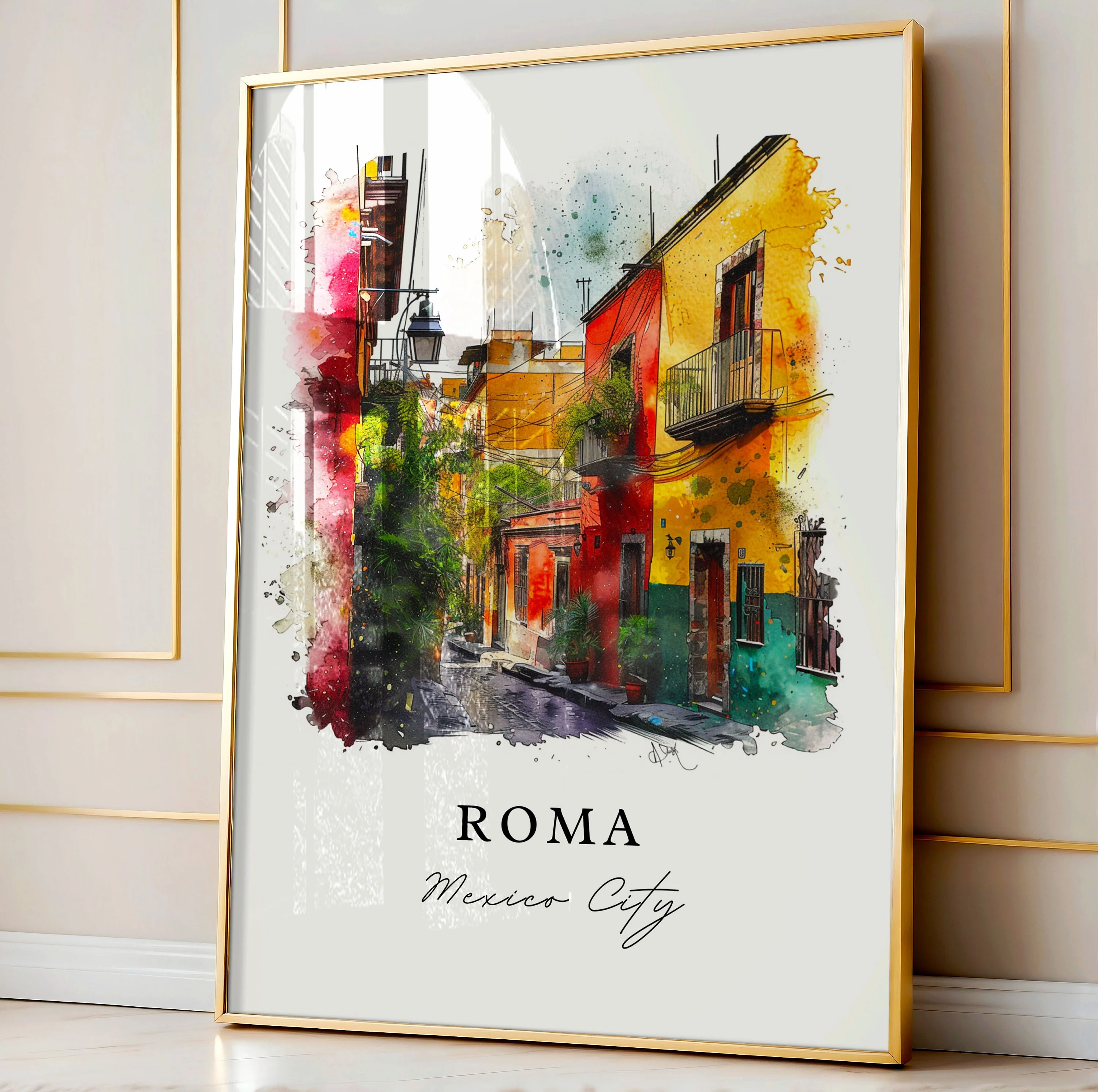 Roma, Mexico City – Watercolor Art Print - Image 4