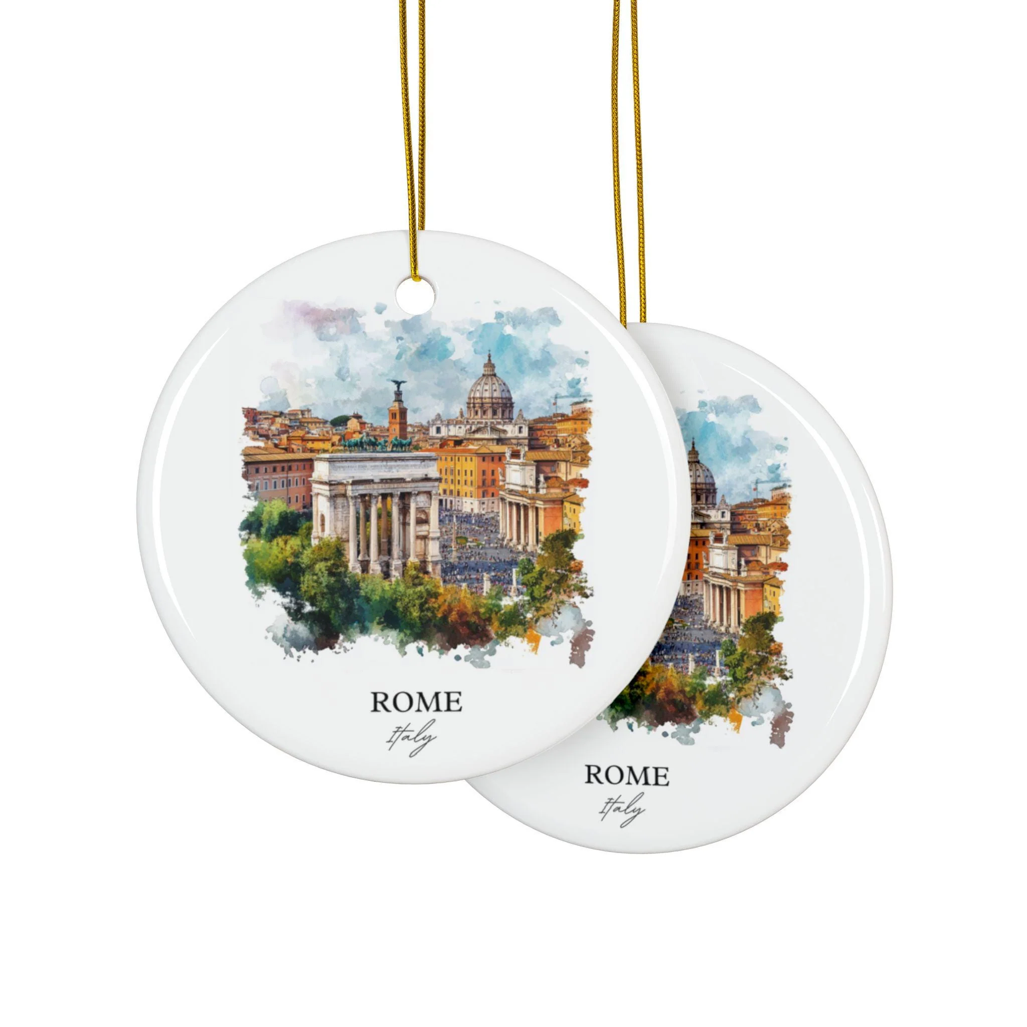 Rome Italy Ornament: Unique Rome Souvenir, Rome Xmas Decor, and Authentic Rome Italy Gift - Image 2