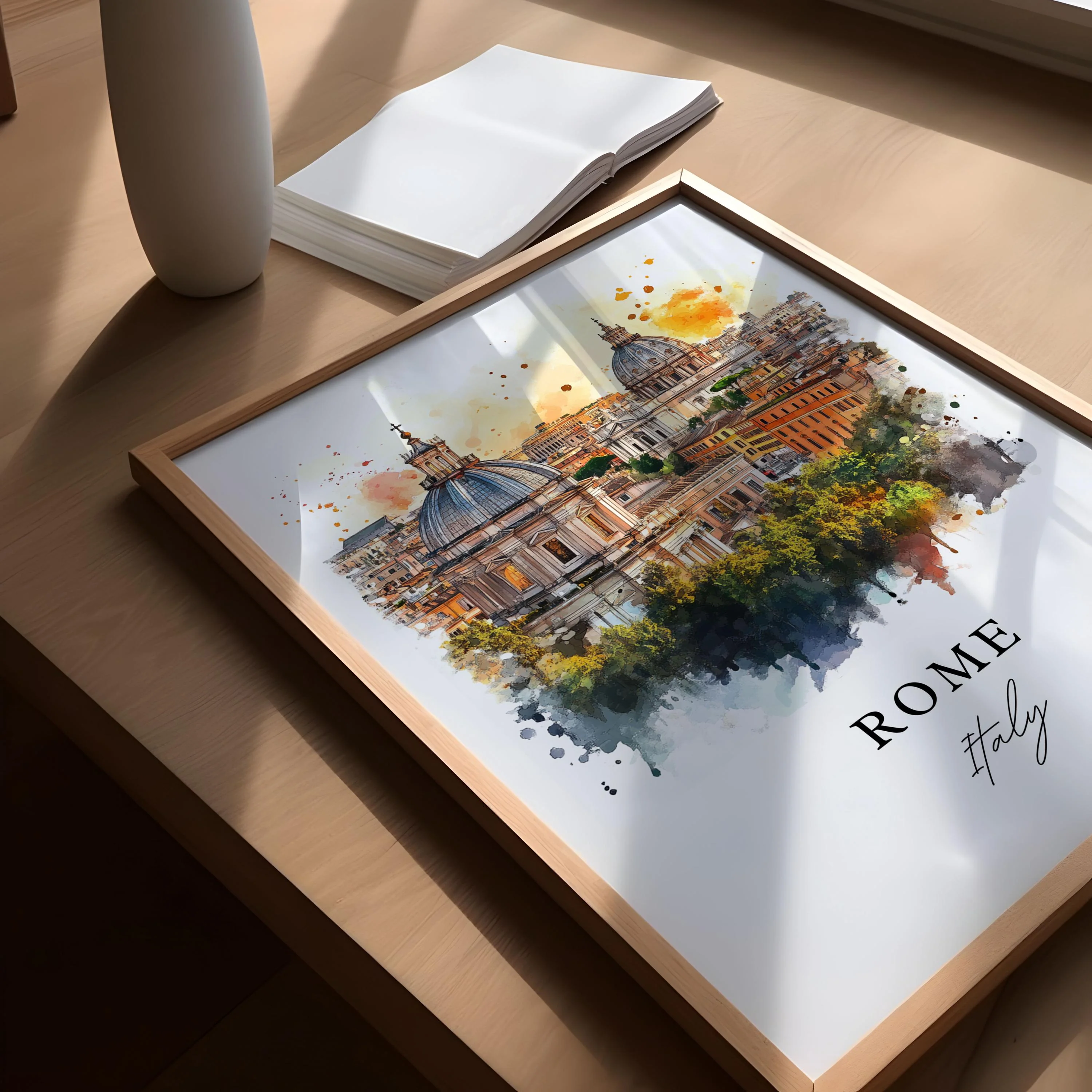 Rome, Italy – Watercolor Art Print - Image 3