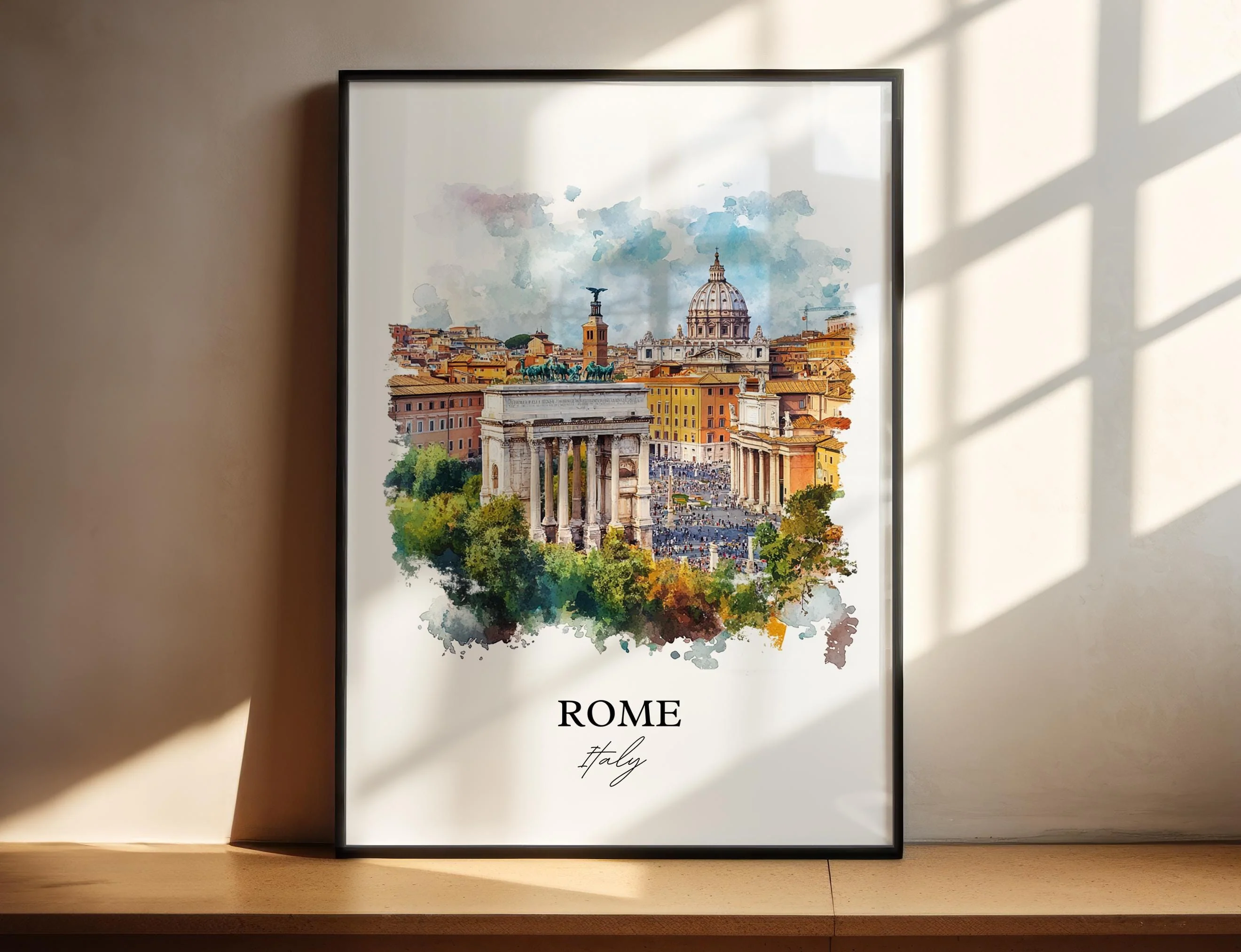 Rome, Italy – Watercolor Art Print