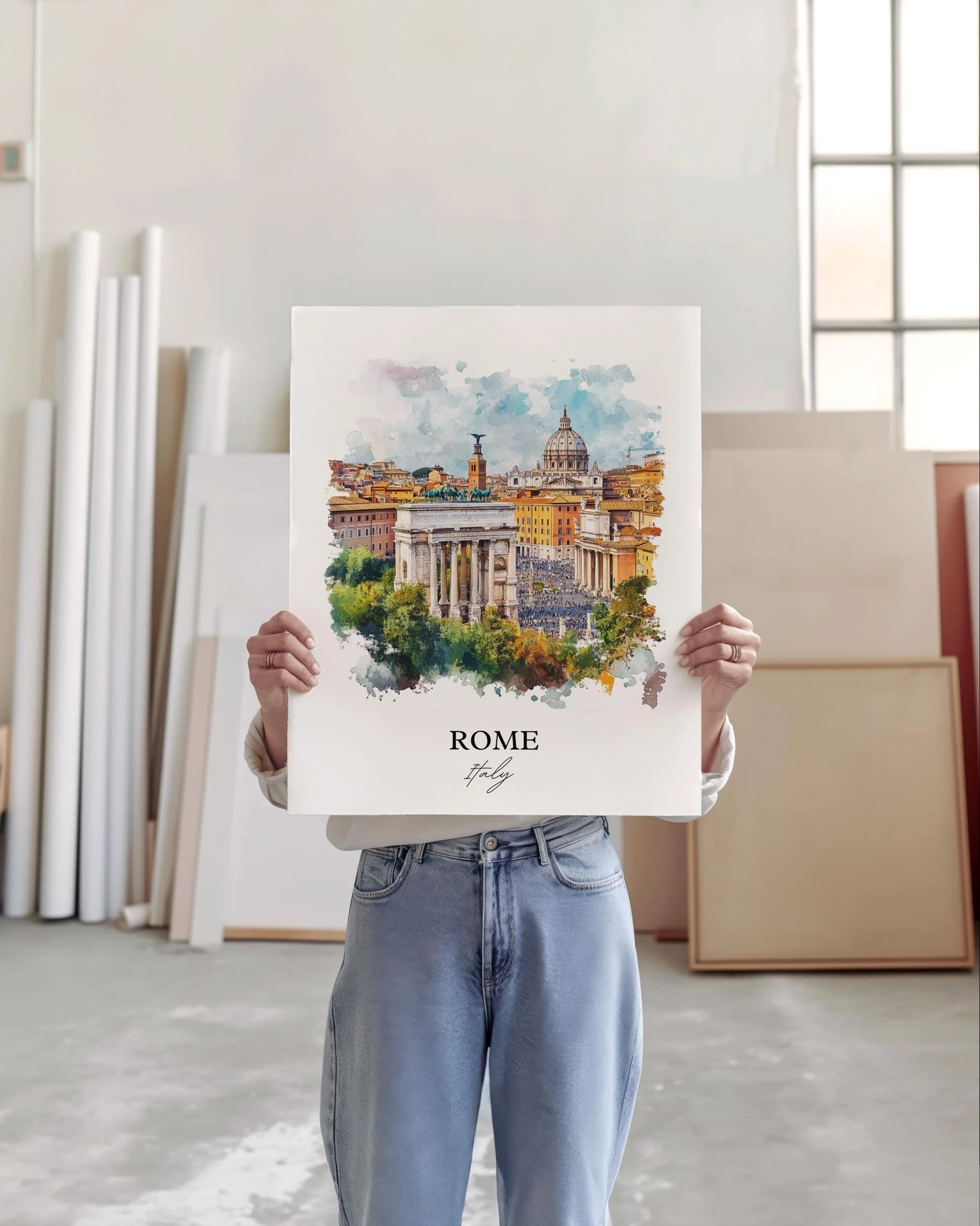Rome, Italy – Watercolor Art Print - Image 3