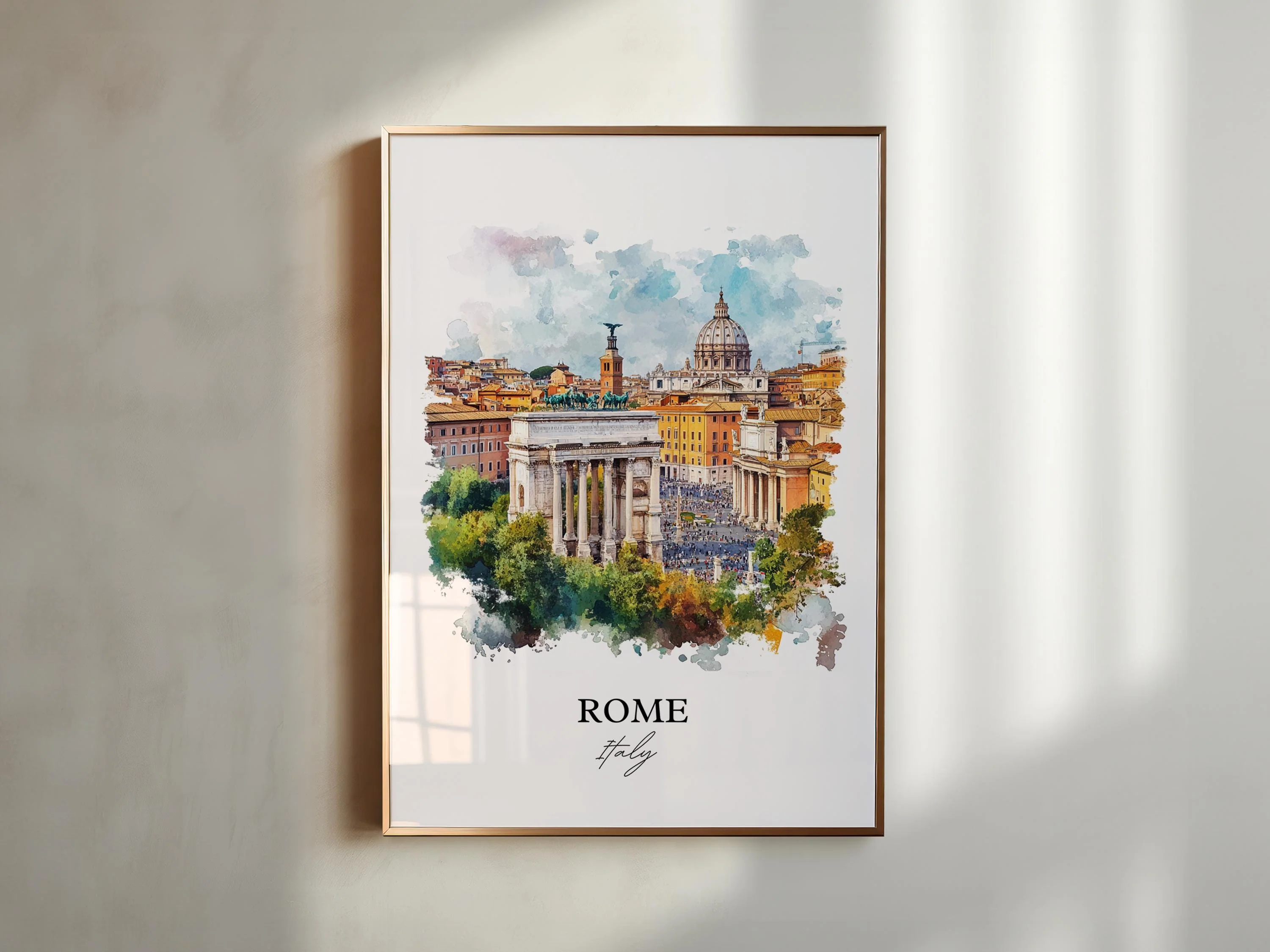 Rome, Italy – Watercolor Art Print - Image 4