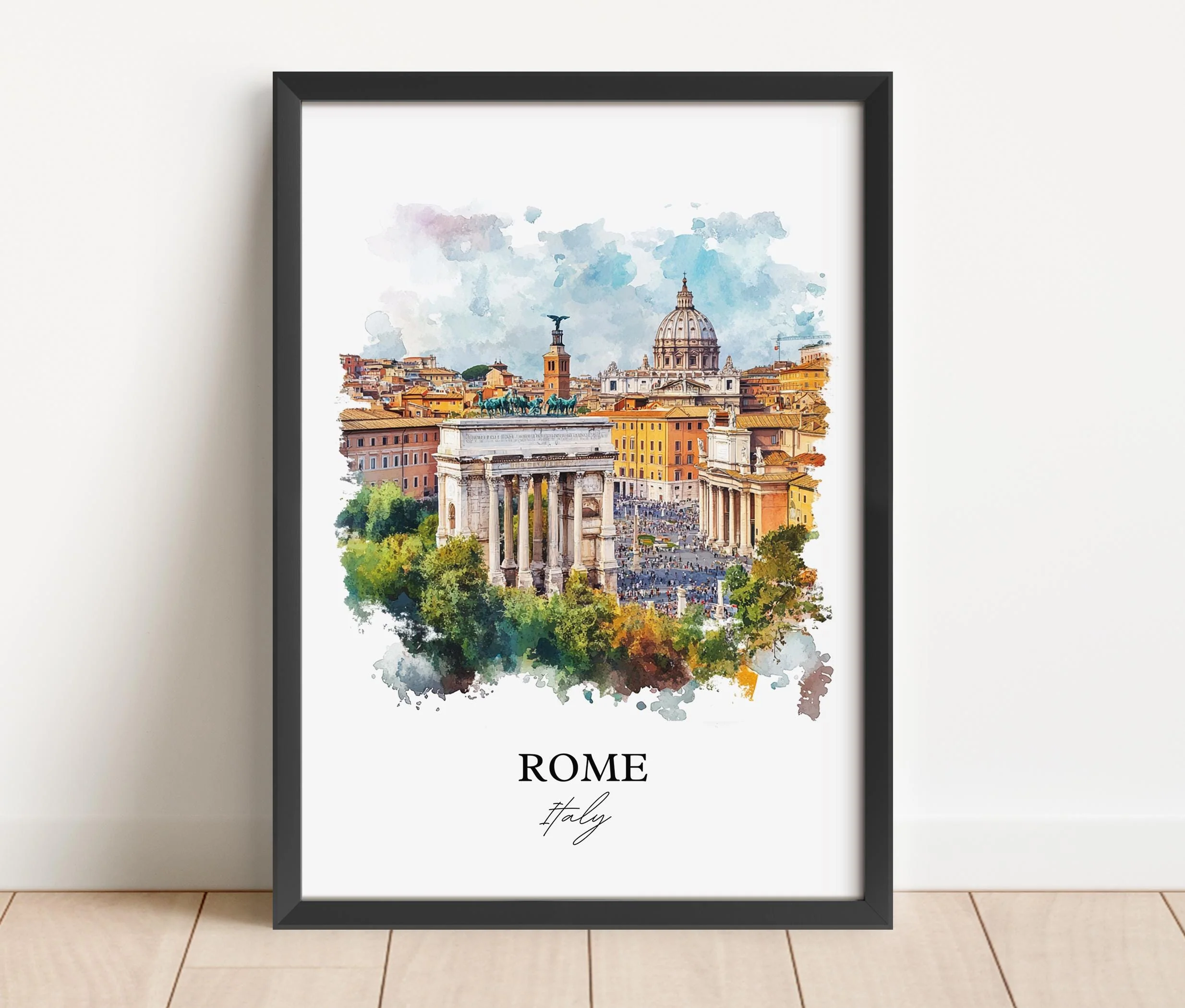 Rome, Italy – Watercolor Art Print - Image 5
