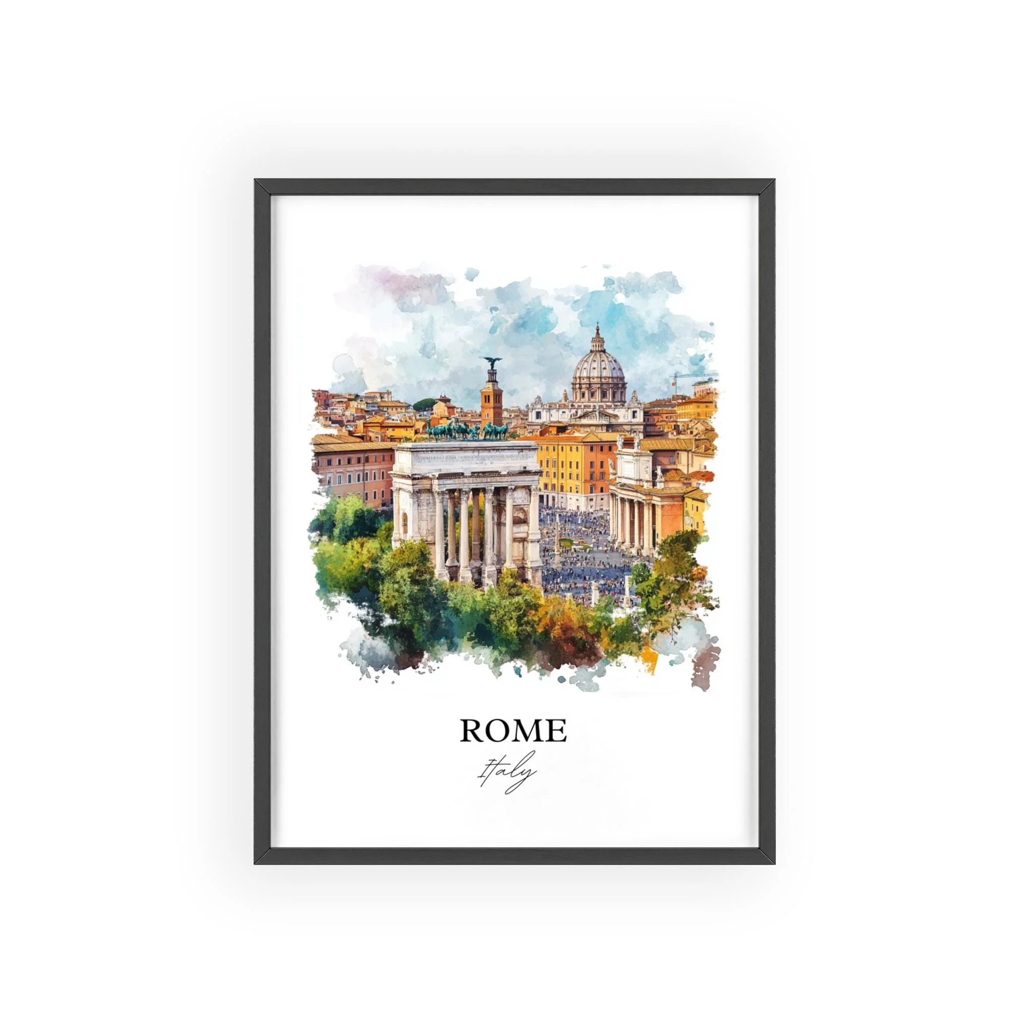 Rome, Italy – Watercolor Art Print - Image 7