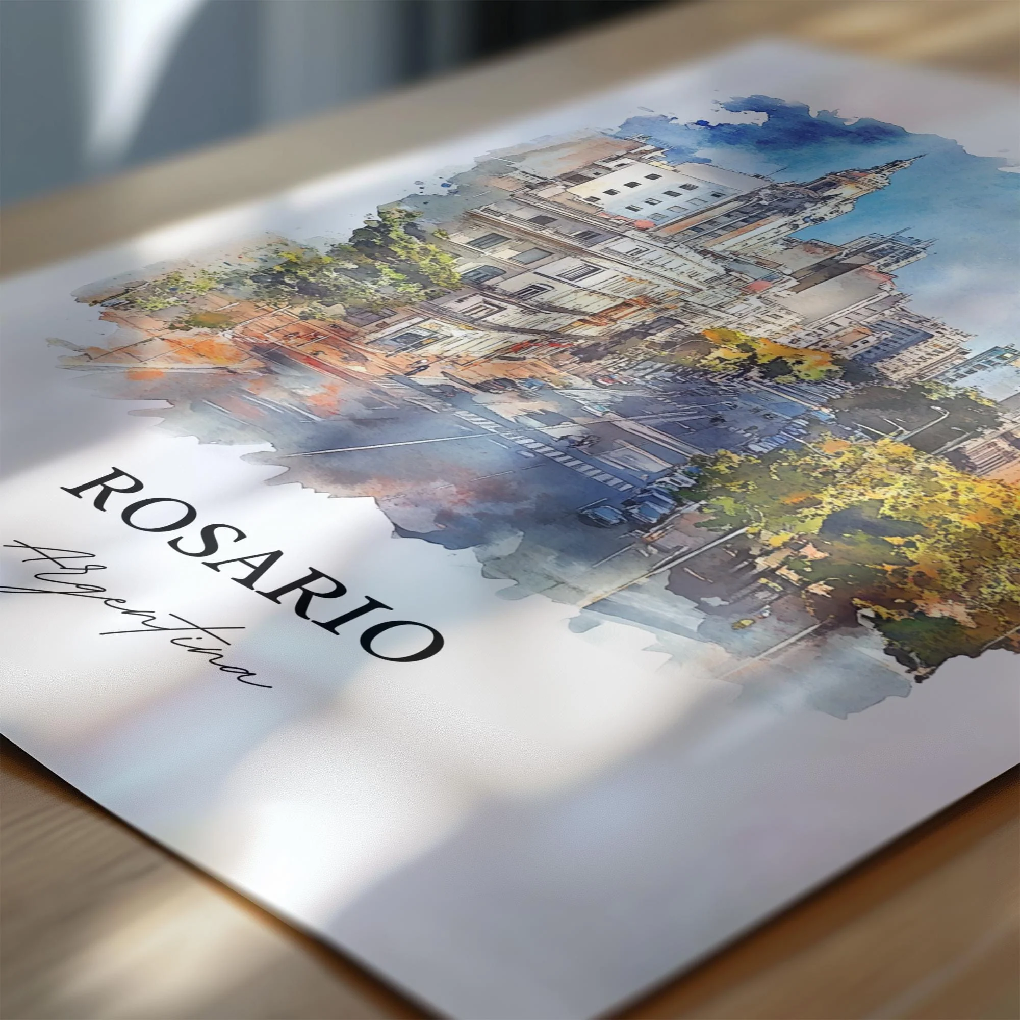 Rosario, Argentina – Watercolor Art Print - Image 2