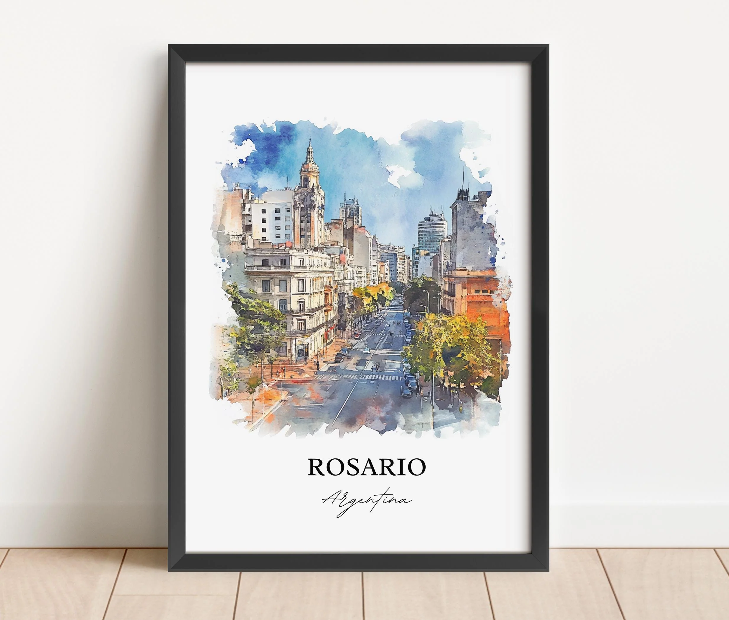 Rosario, Argentina – Watercolor Art Print - Image 3