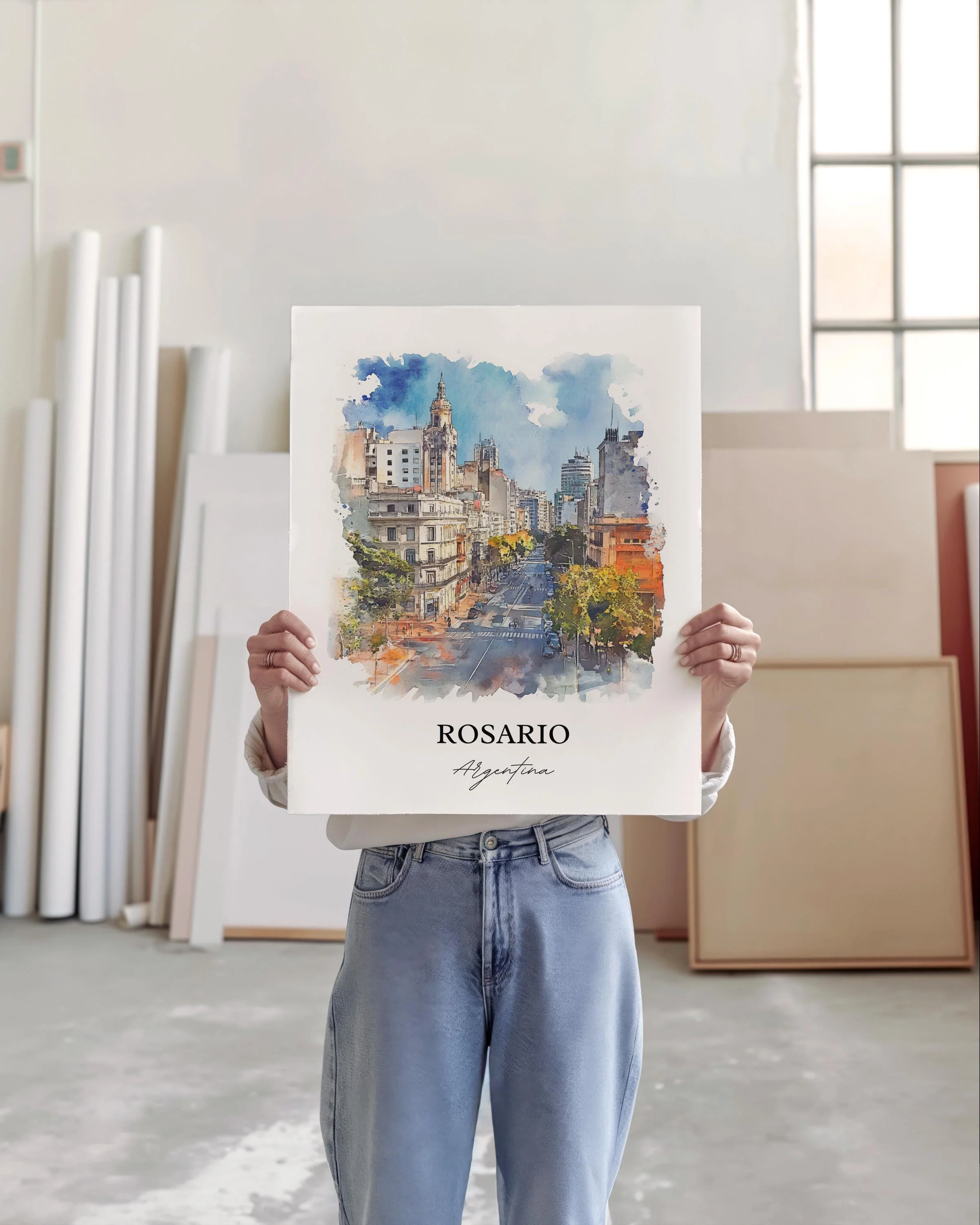 Rosario, Argentina – Watercolor Art Print - Image 4