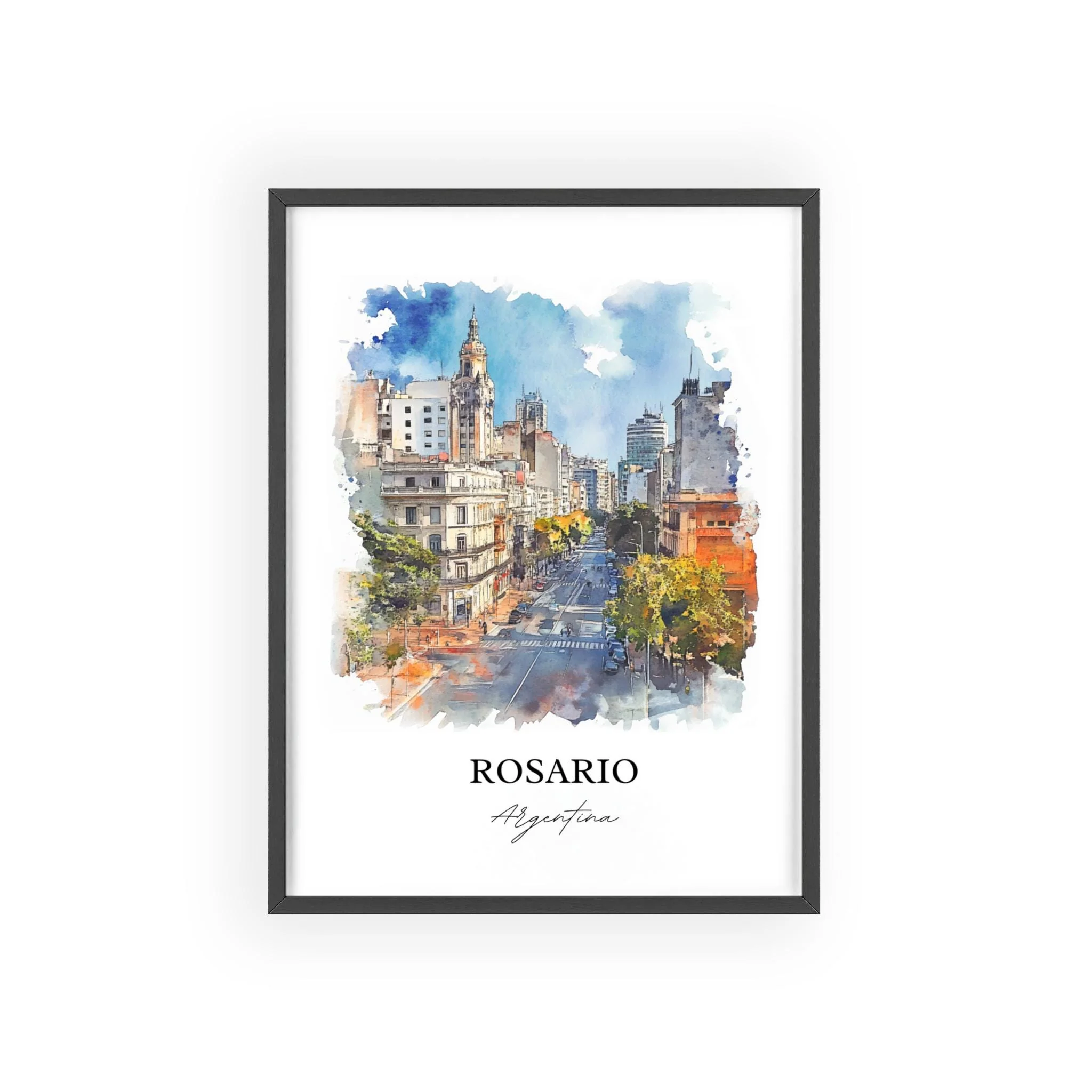 Rosario, Argentina – Watercolor Art Print - Image 7