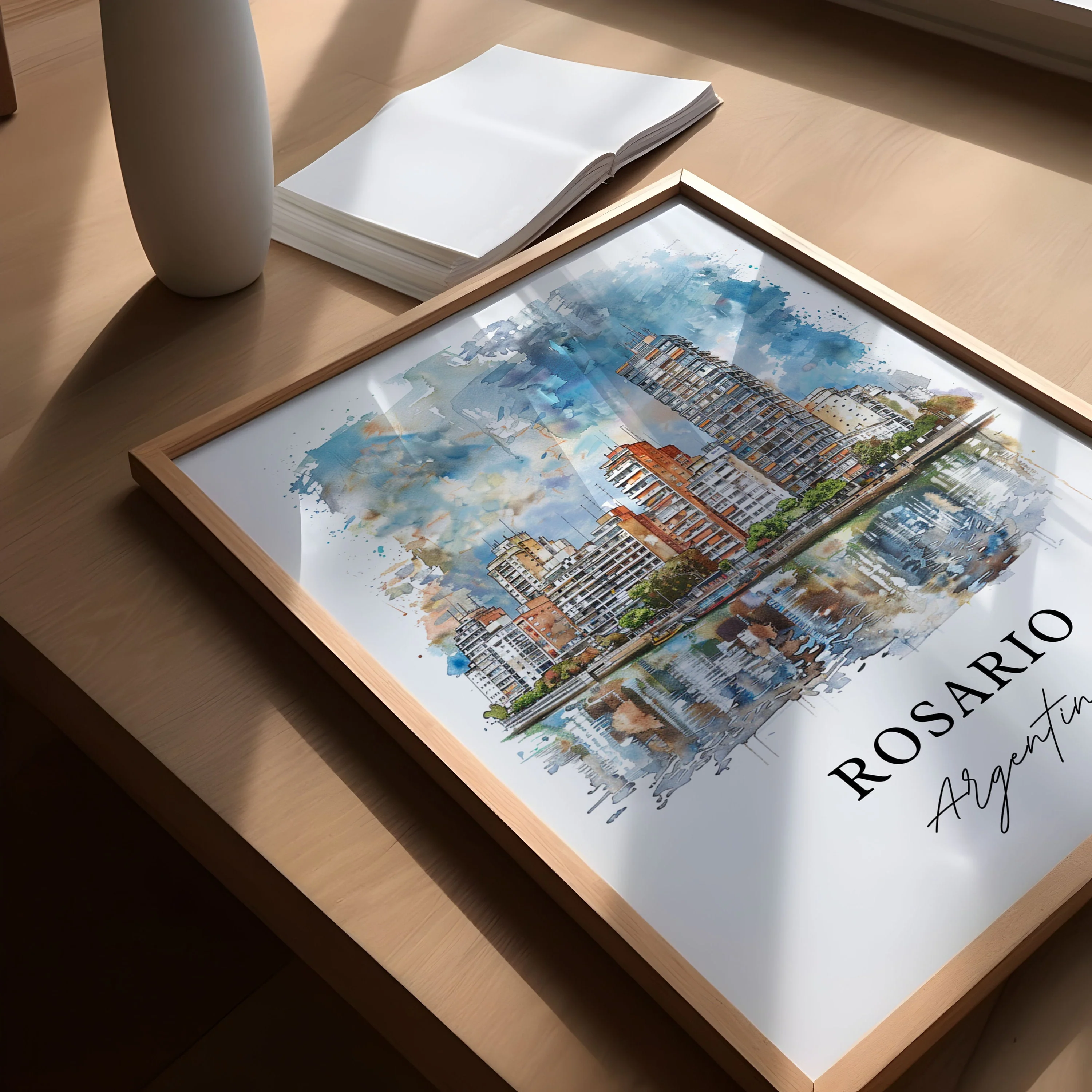 Rosario, Argentina – Watercolor Art Print - Image 3