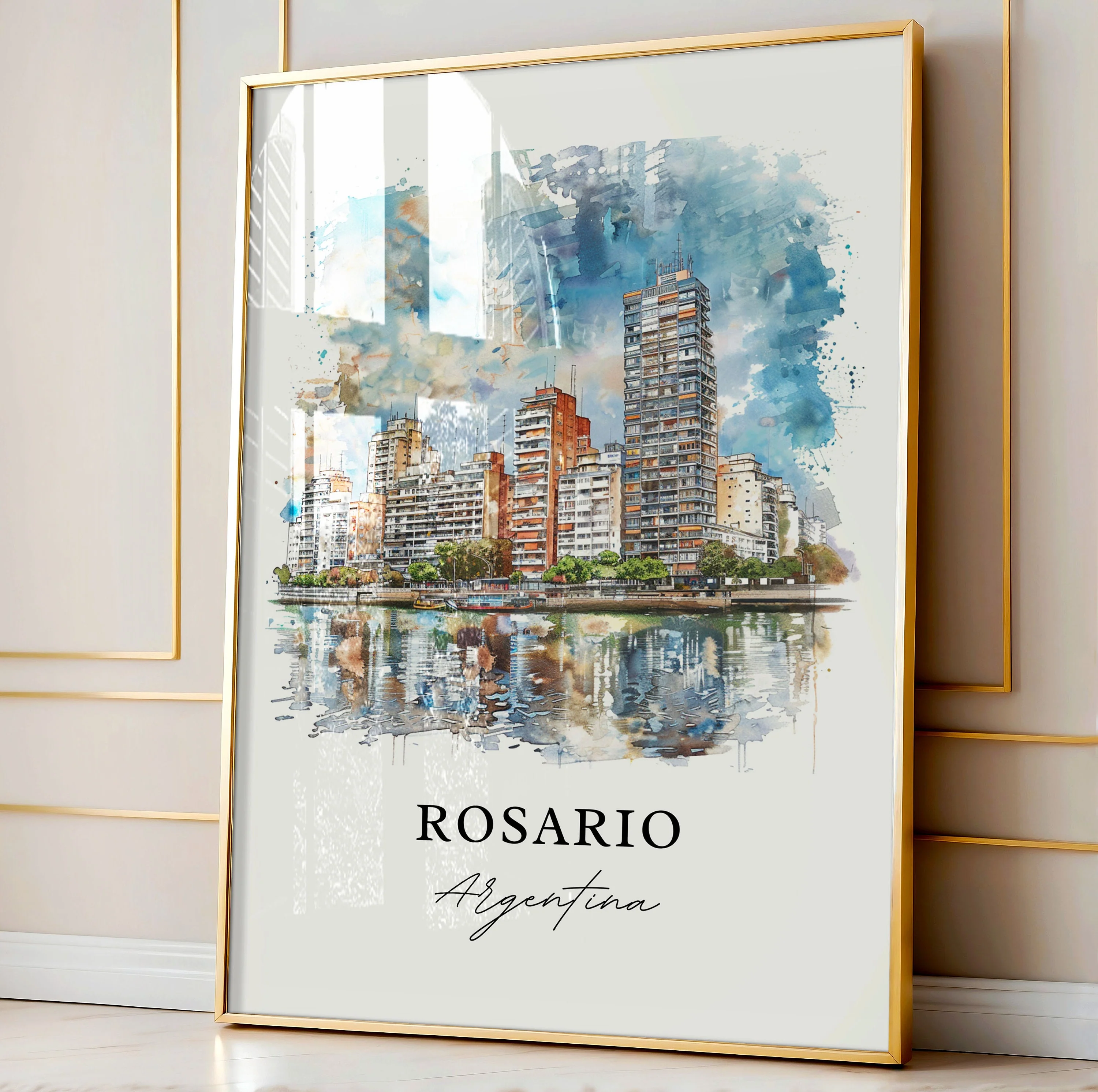 Rosario, Argentina – Watercolor Art Print - Image 4
