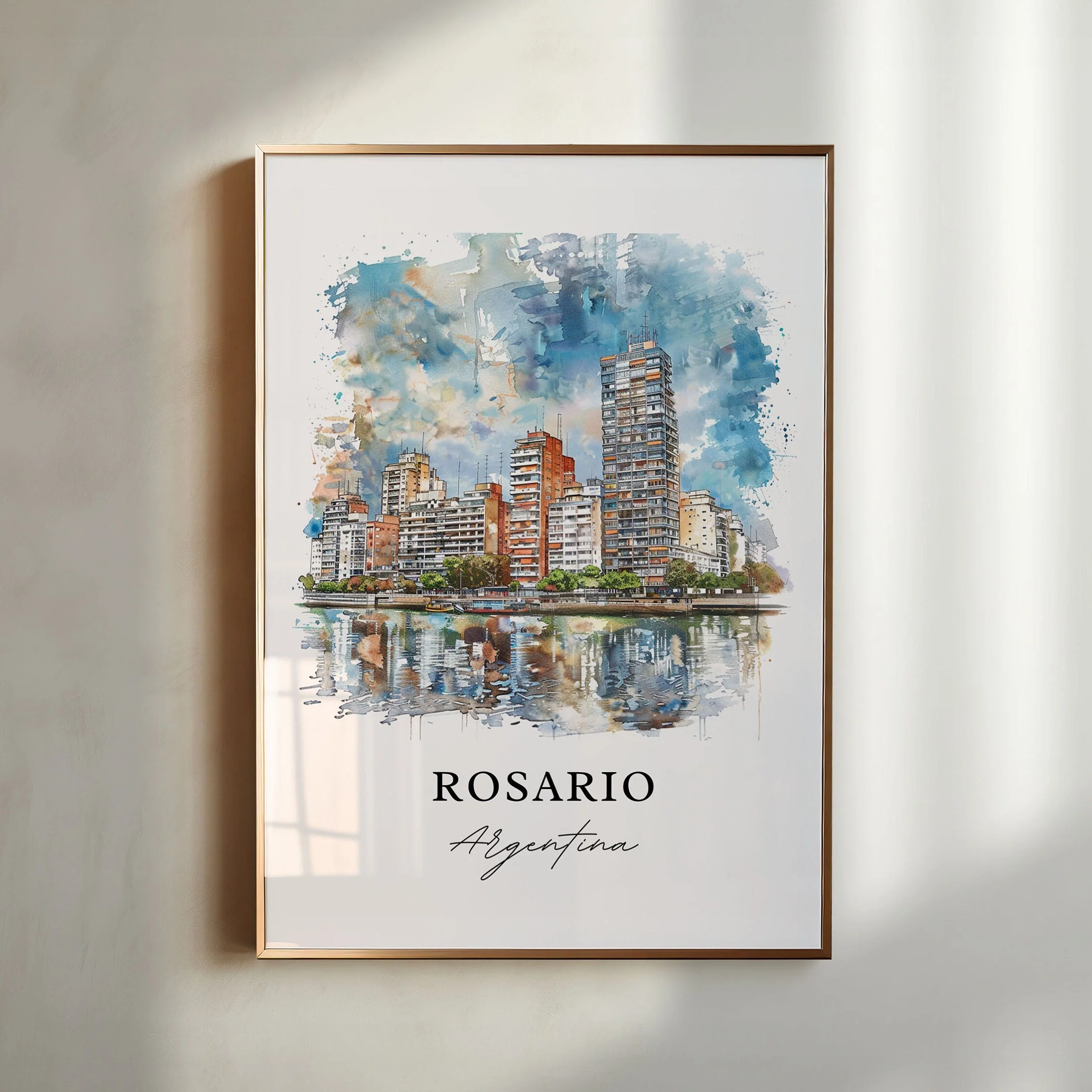 Rosario, Argentina – Watercolor Art Print