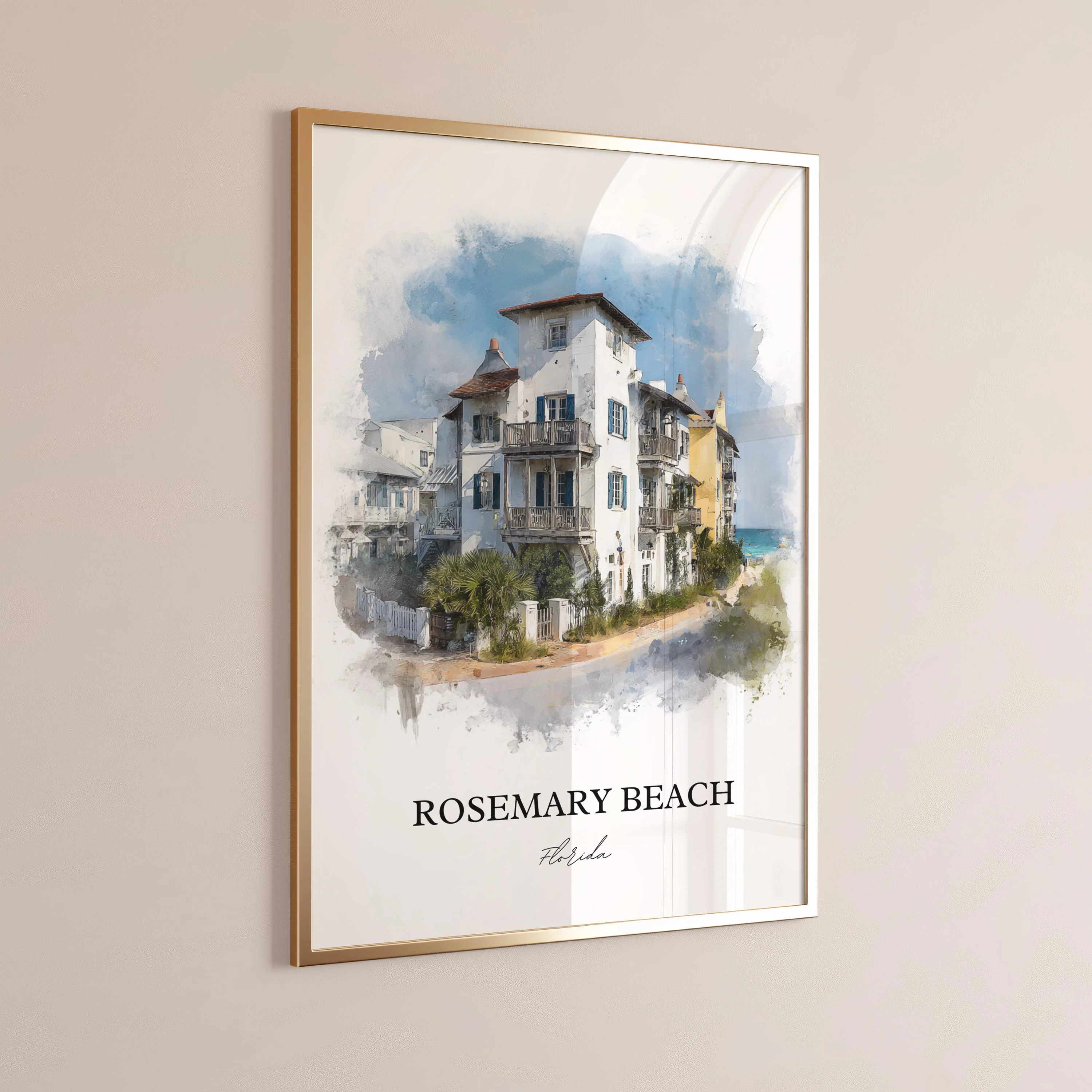 Rosemary Beach, Florida – Watercolor Art Print - Image 8