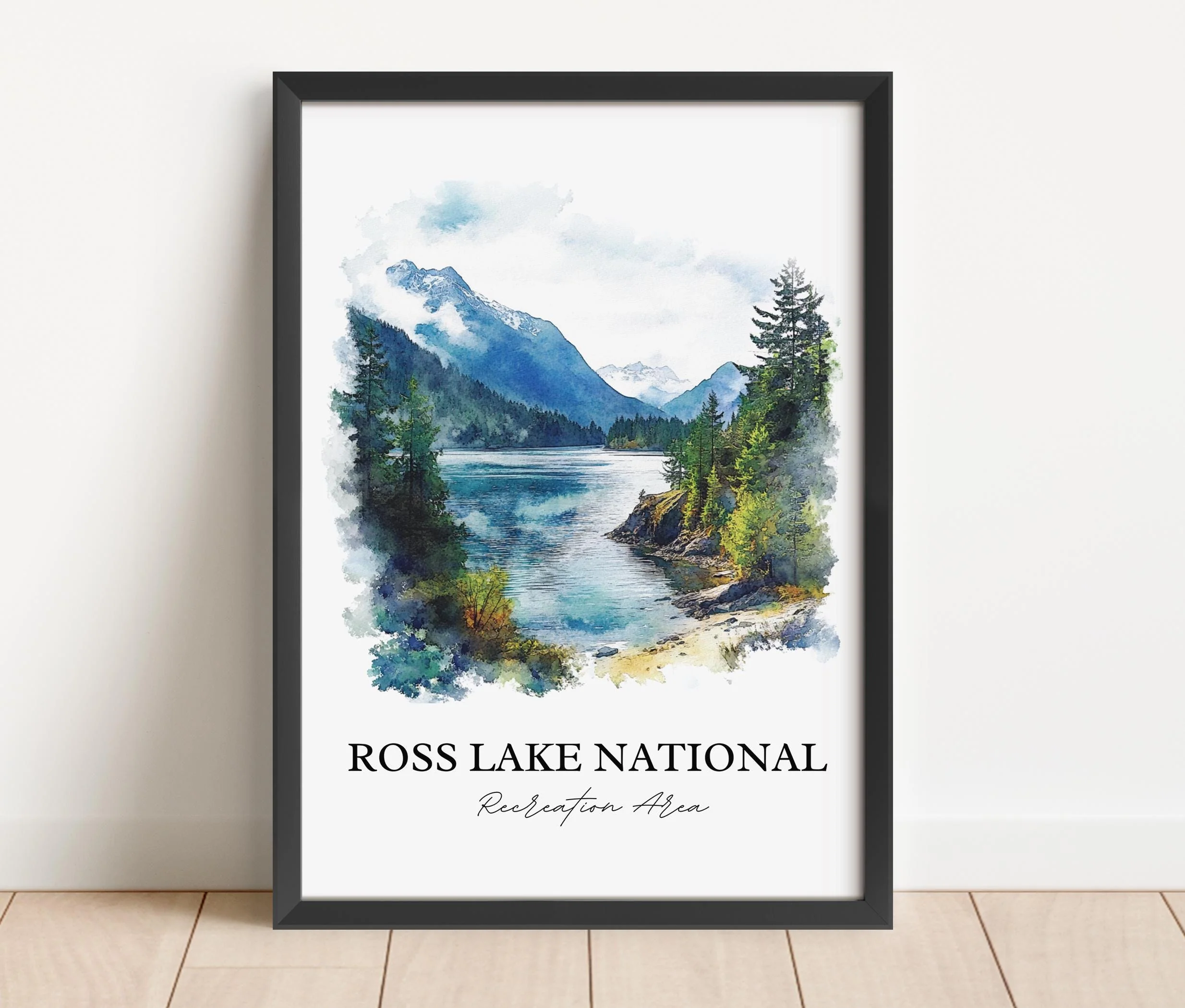 Ross Lake, USA – Watercolor Art Print - Image 6